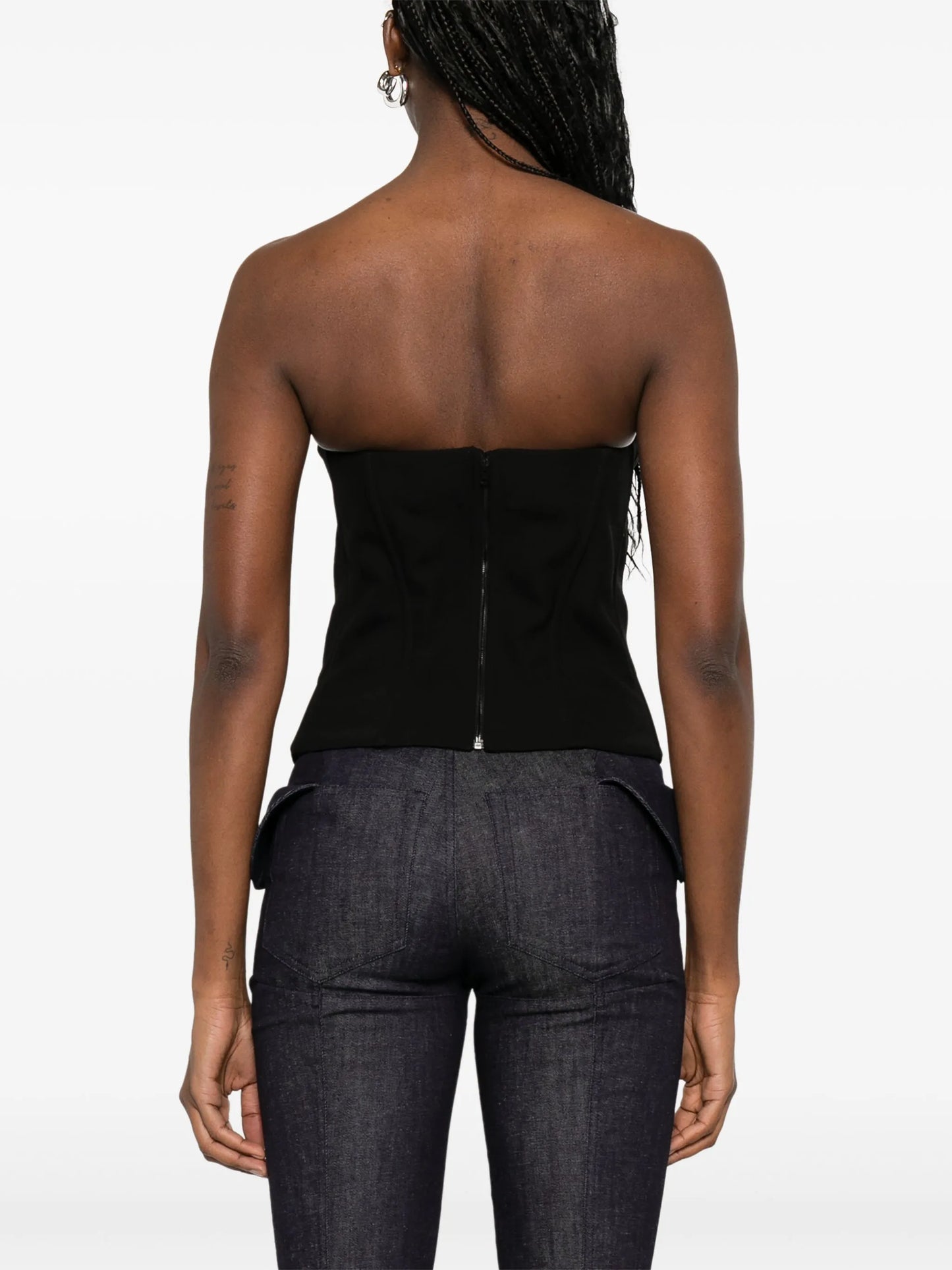 sleeveless corset top