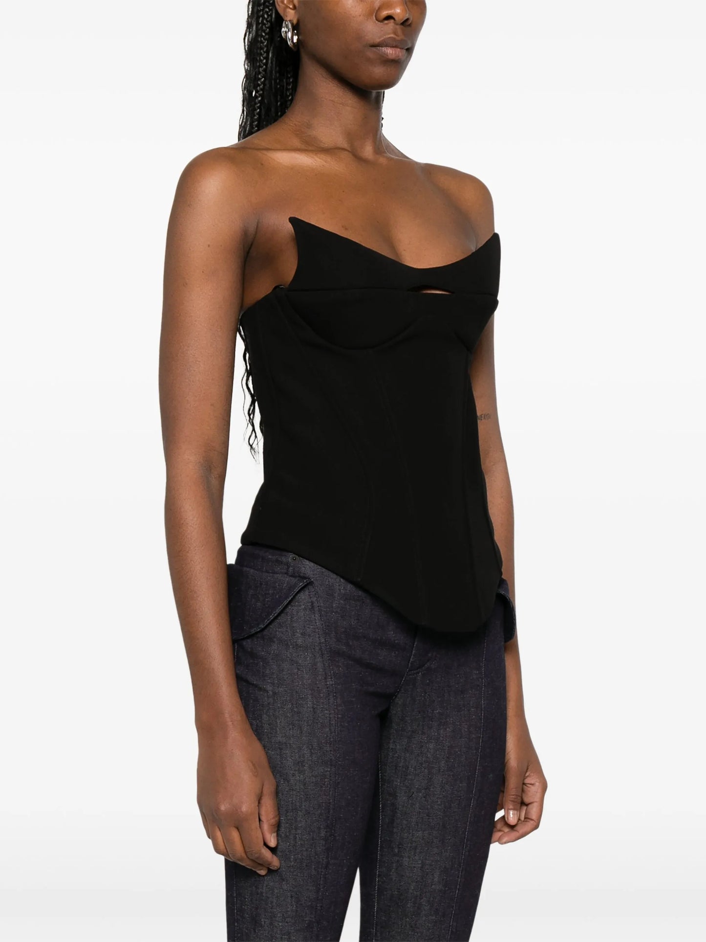 sleeveless corset top