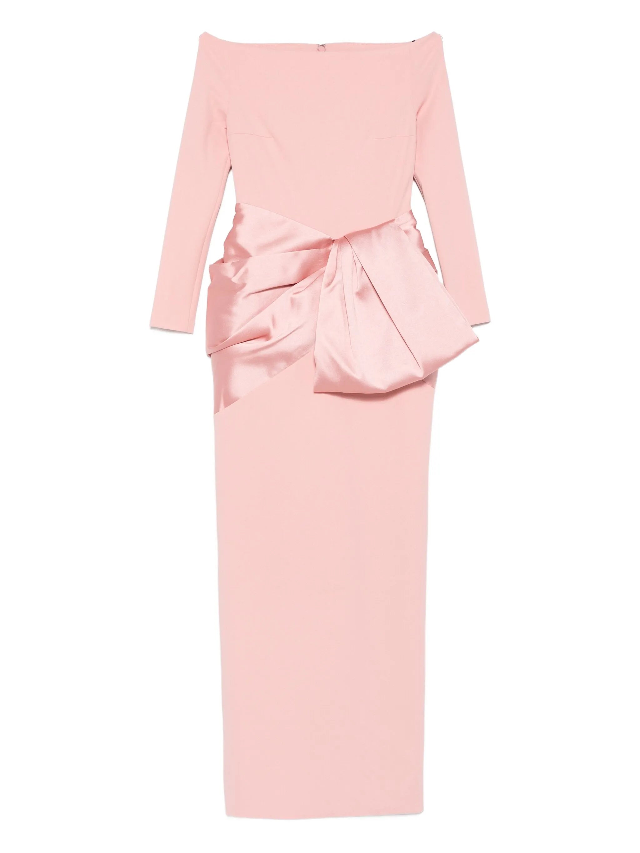 Kori bow-detail off-shoulder maxi dress