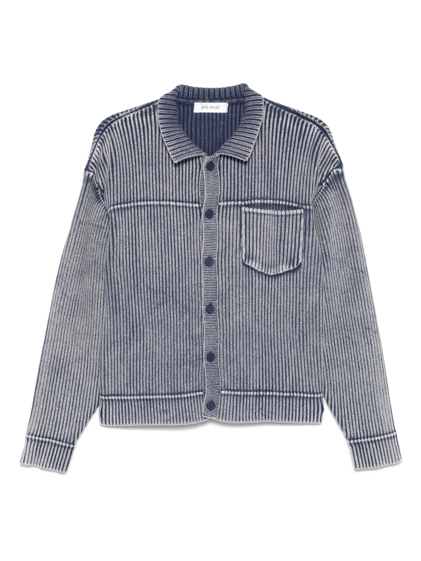 ribbed-knit cardigan