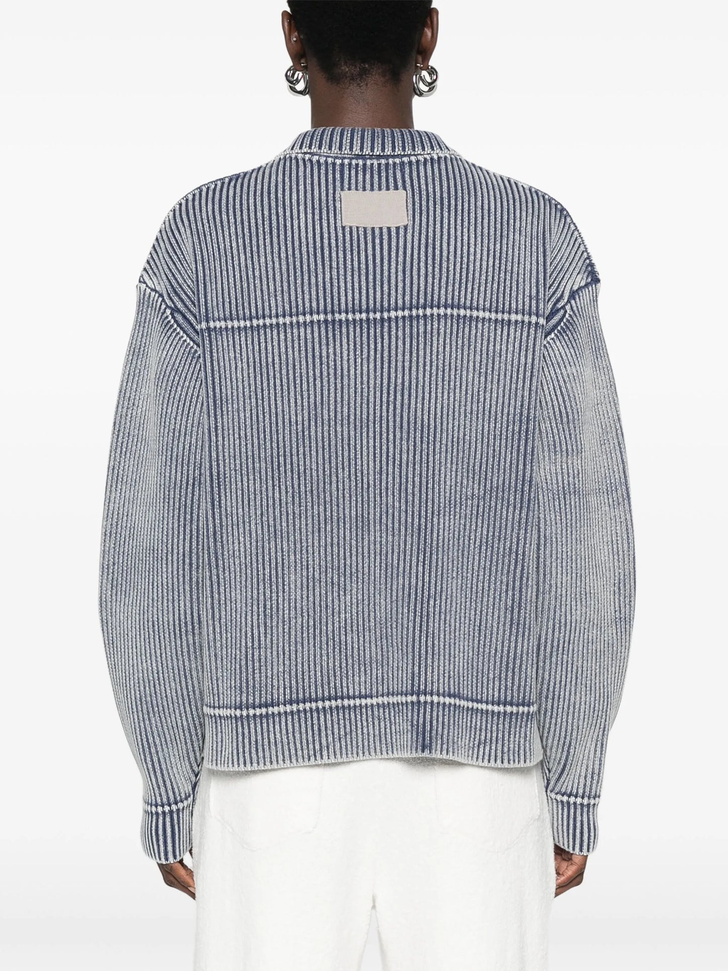 ribbed-knit cardigan