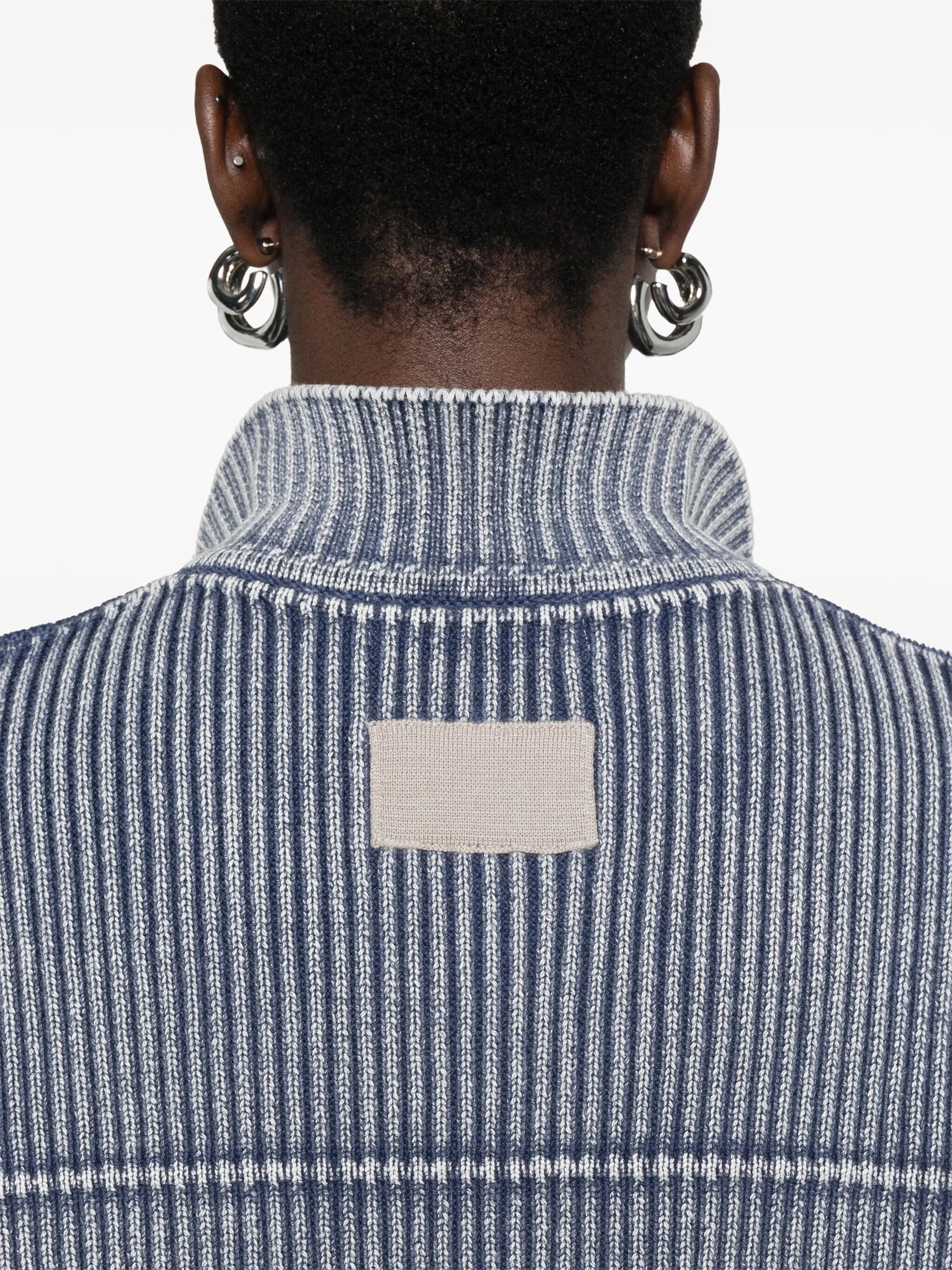 ribbed-knit cardigan