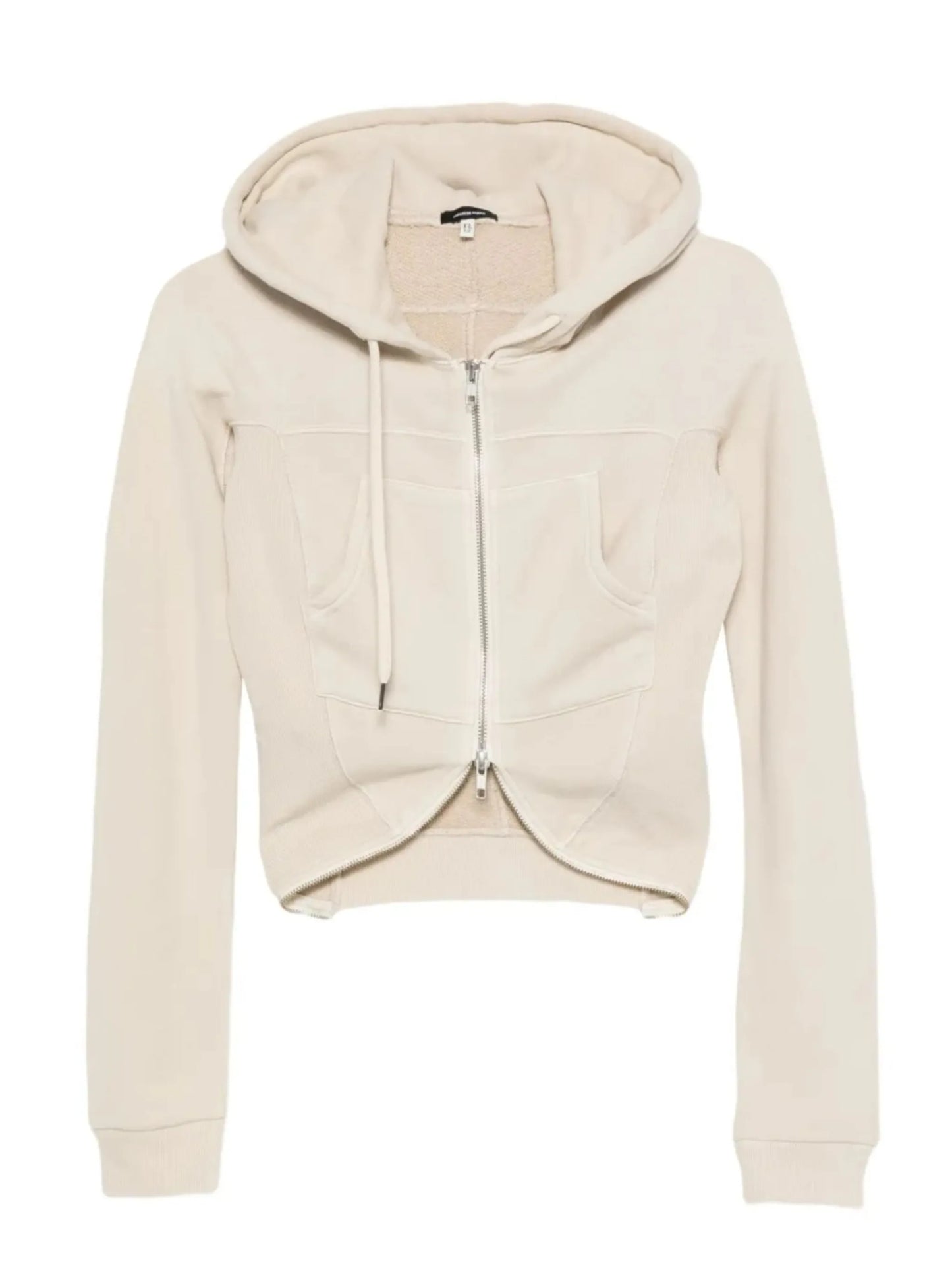 cropped zip-up hoodie