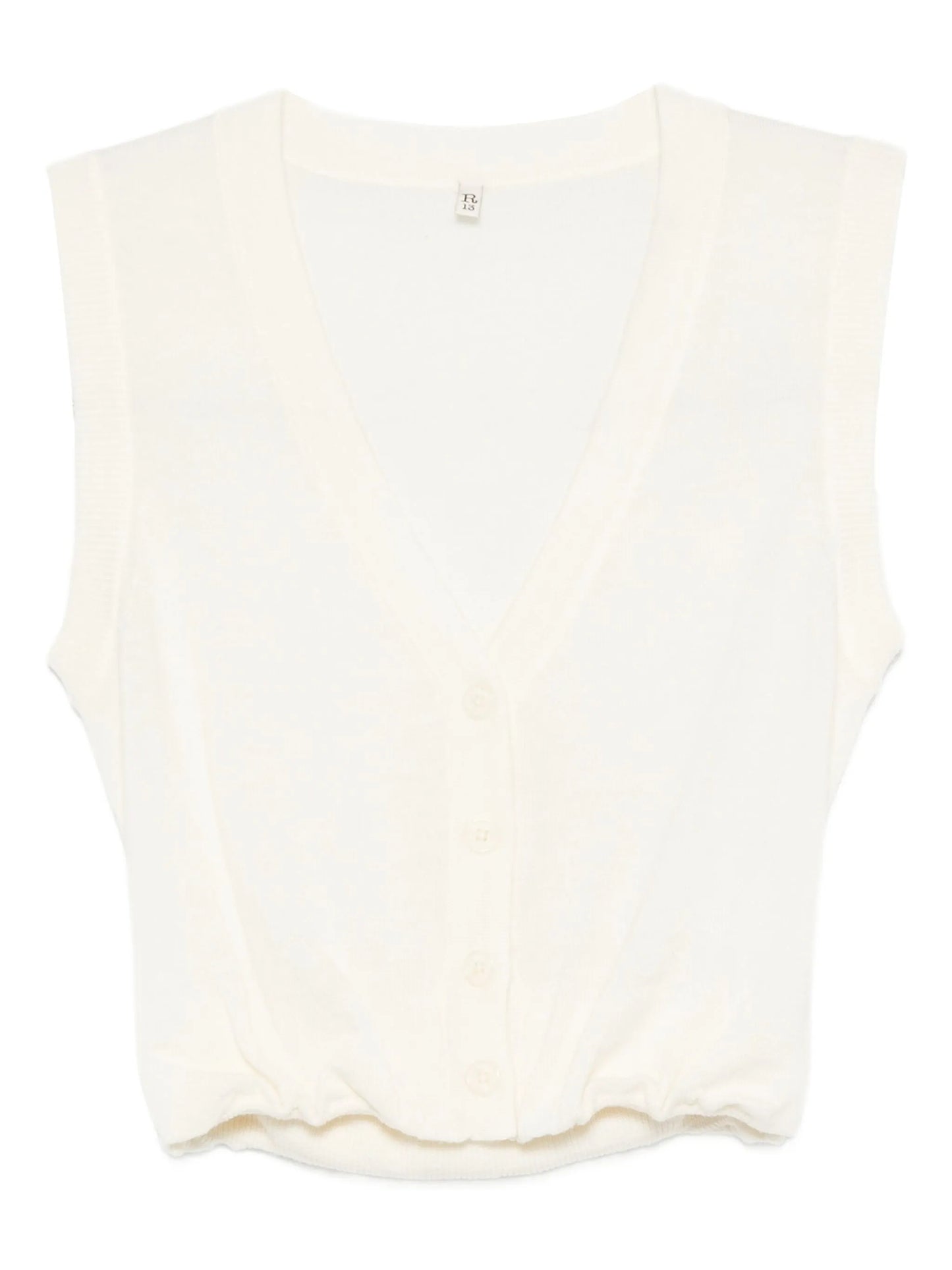 V-neck cropped vest