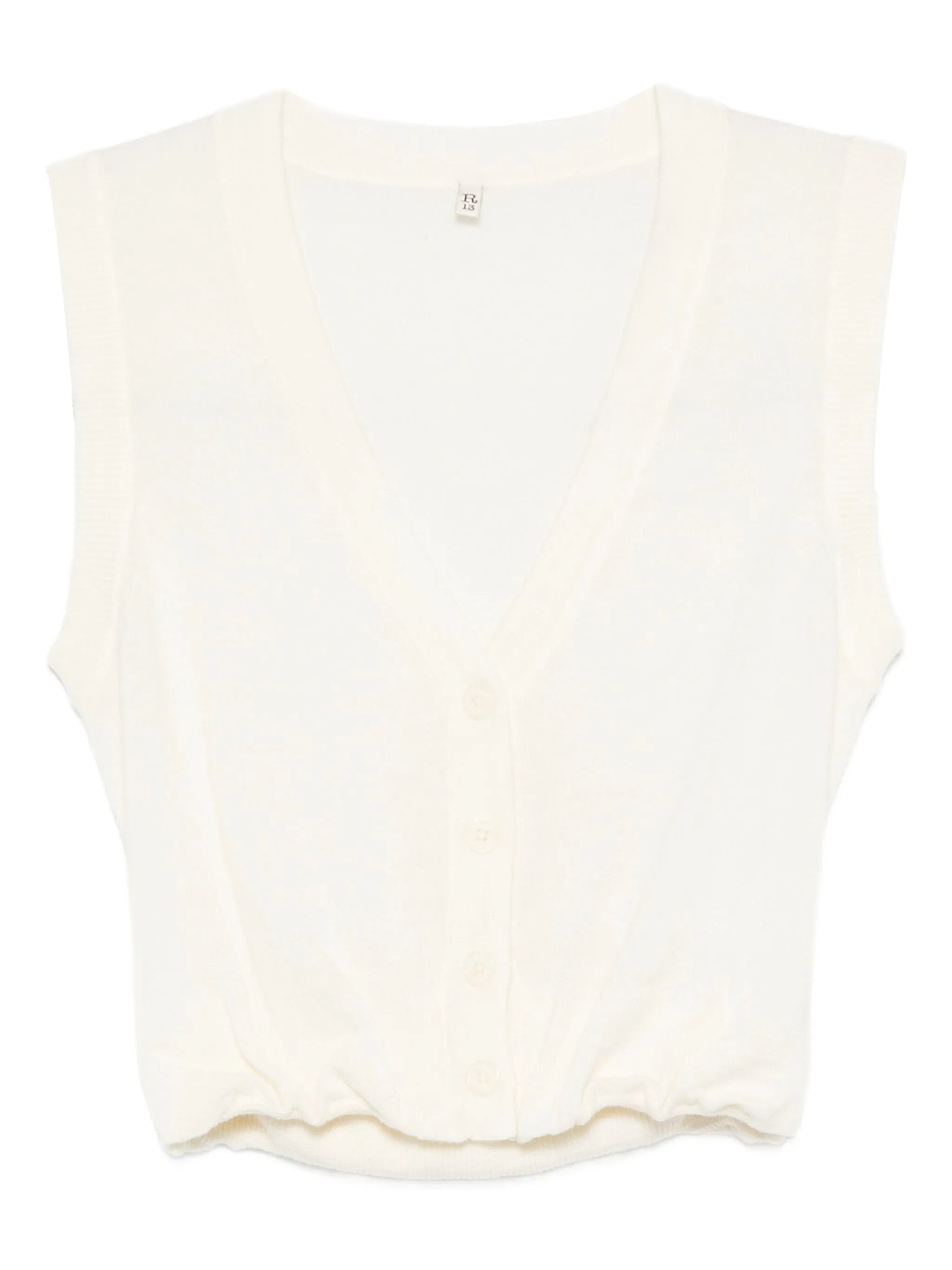 V-neck cropped vest