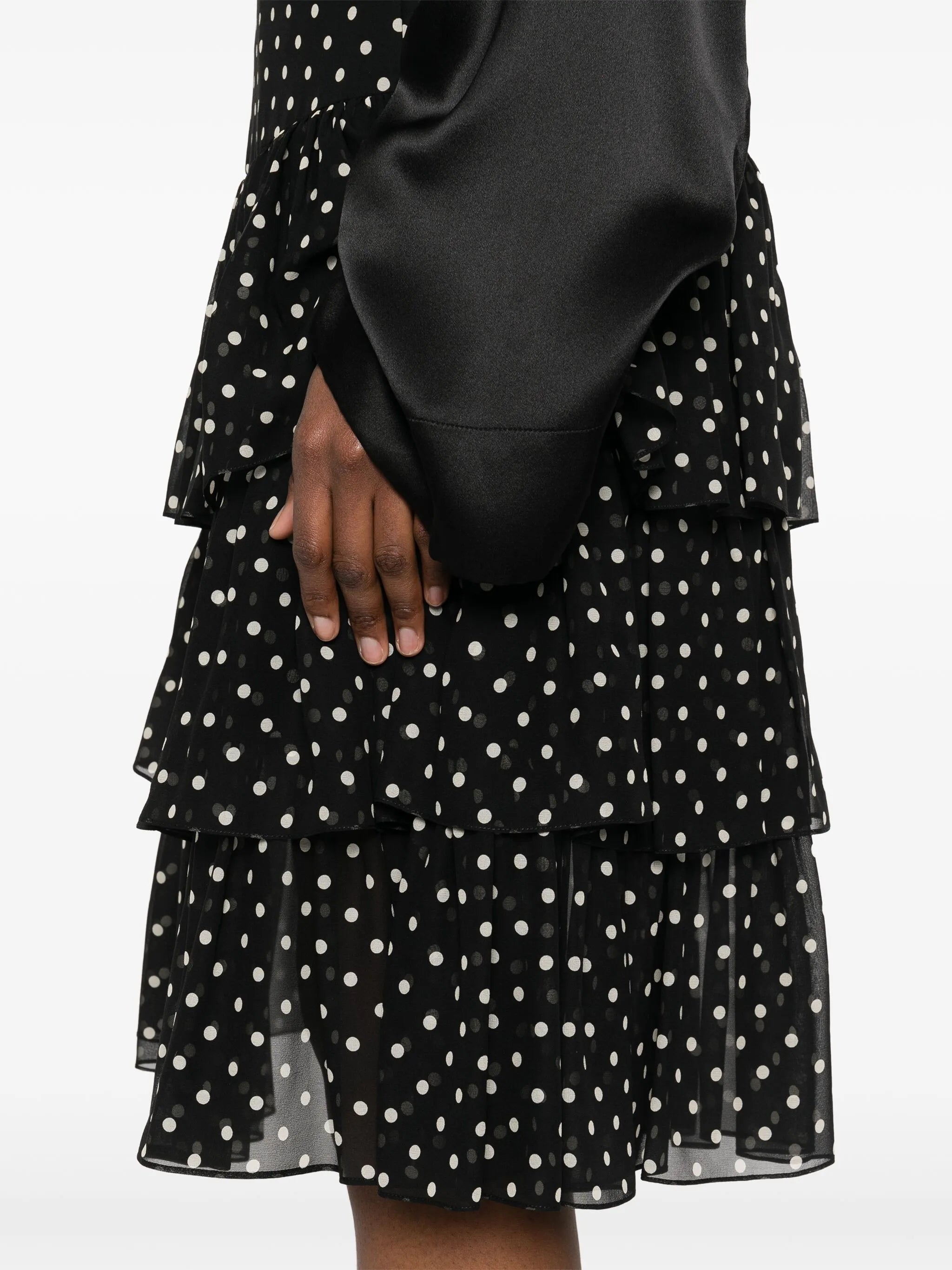 polka-dot mini skirt