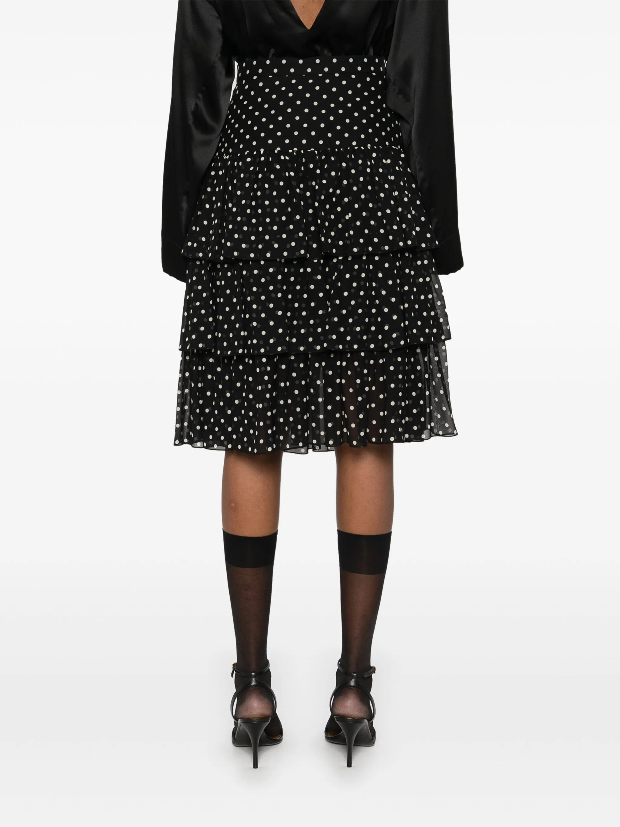 polka-dot mini skirt