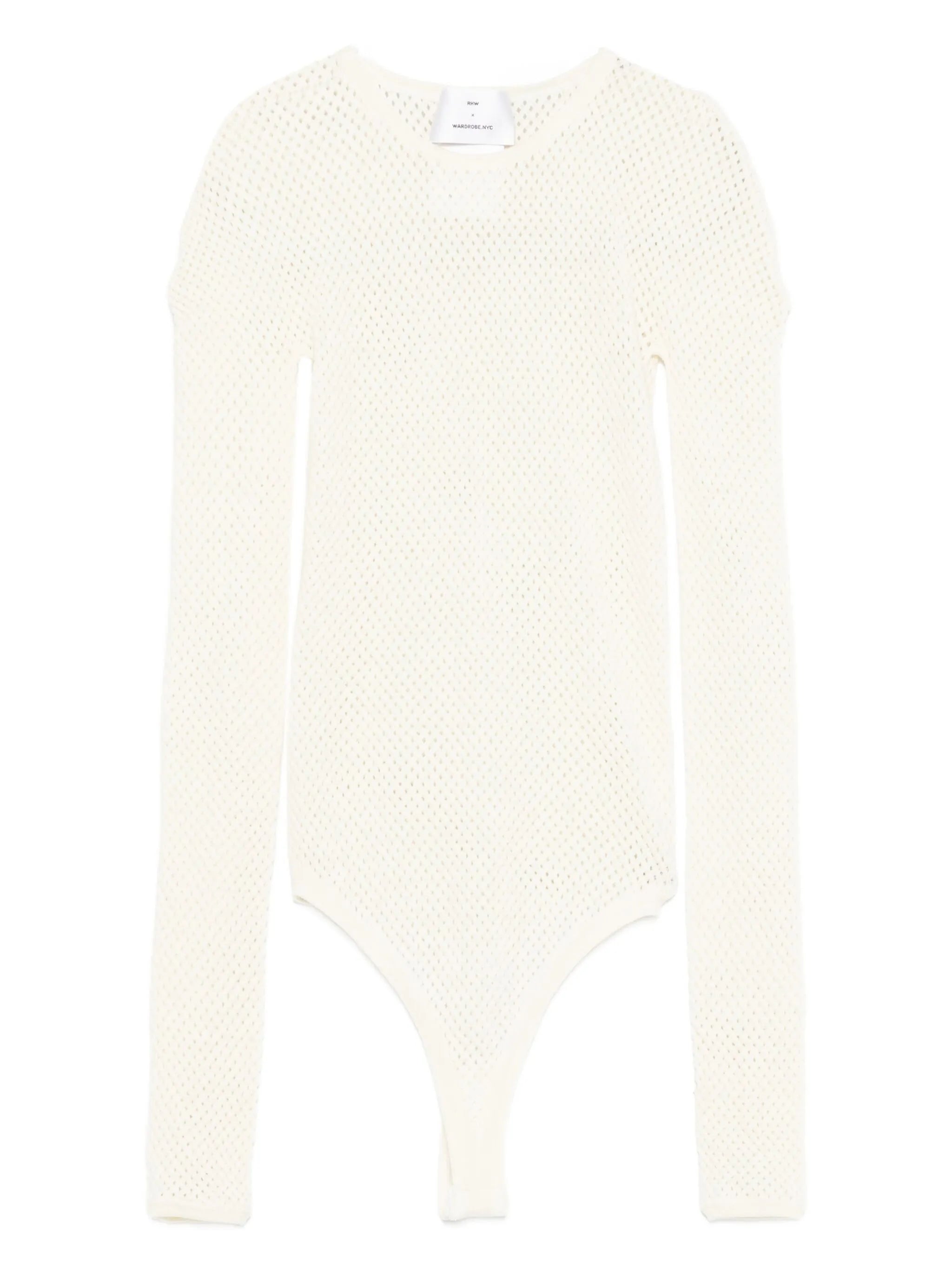 mesh-knit bodysuit