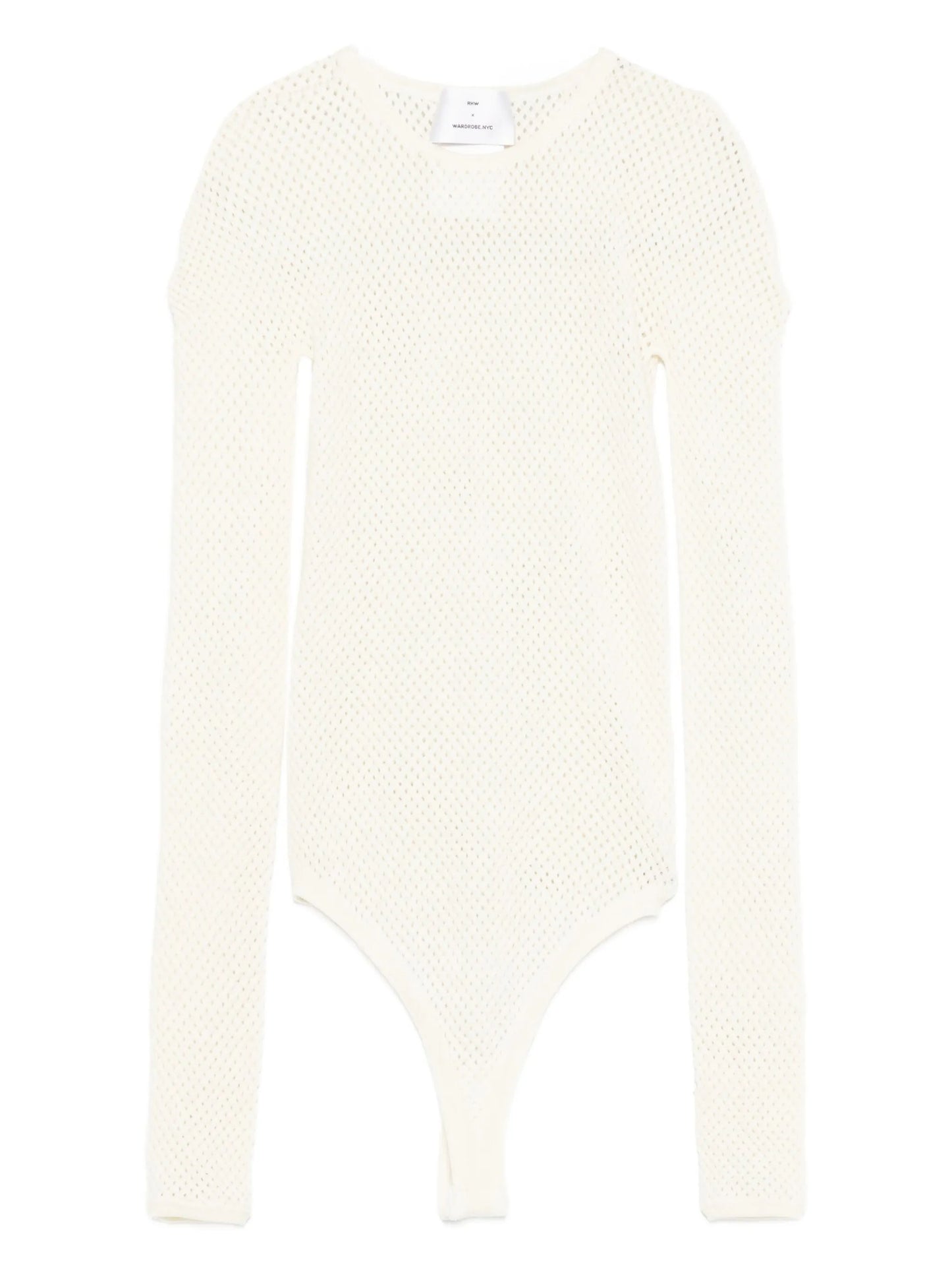 mesh-knit bodysuit
