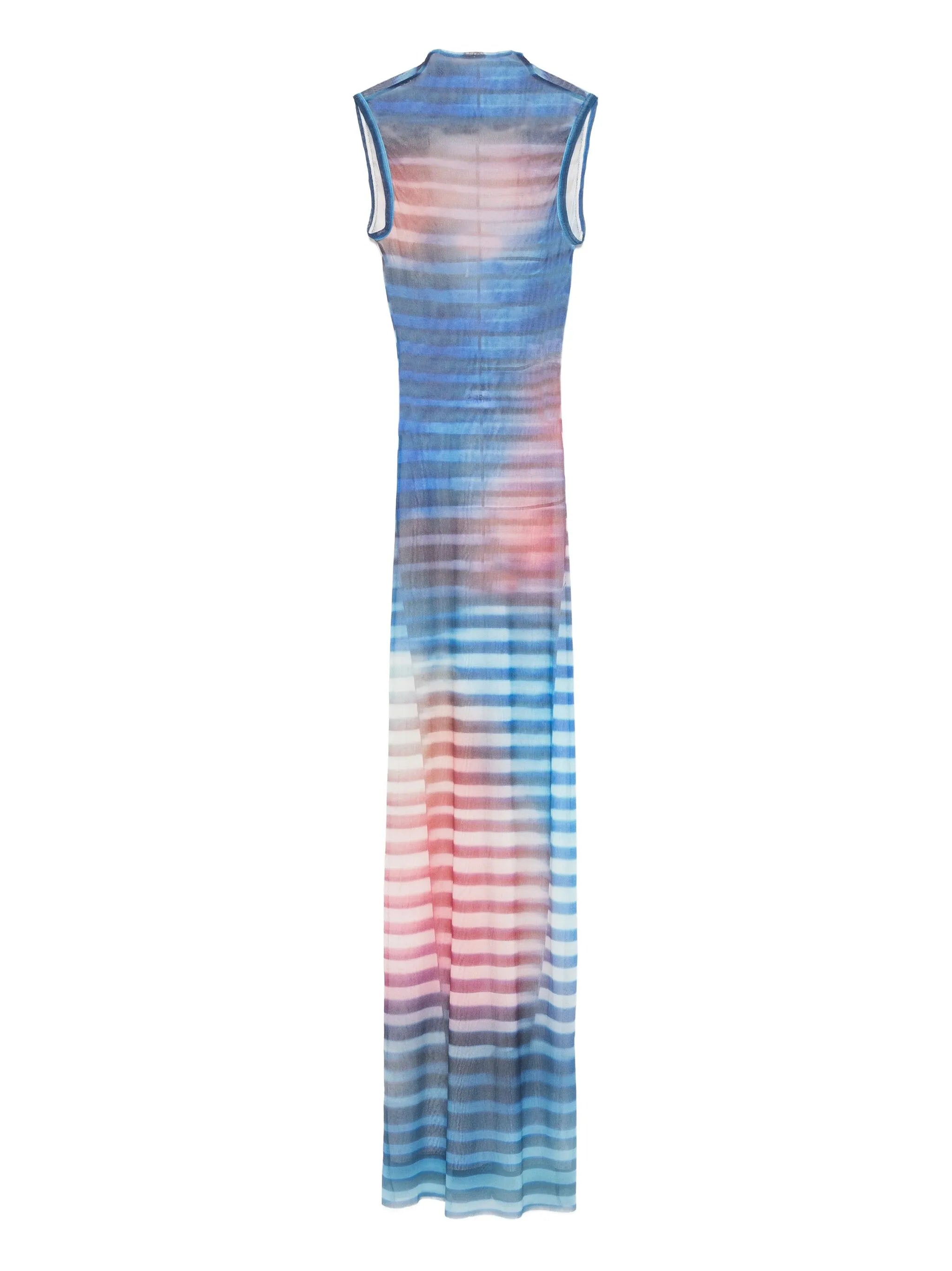 striped sleeveless dress