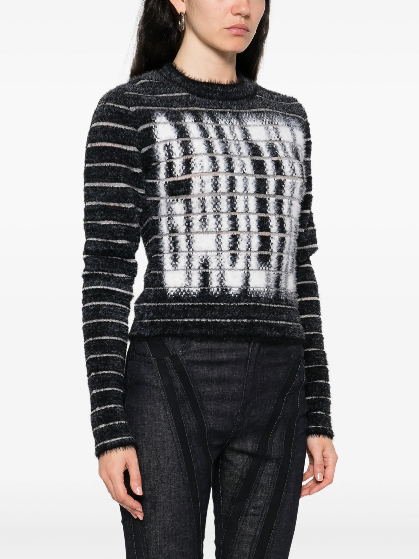 intarsia-logo sweater