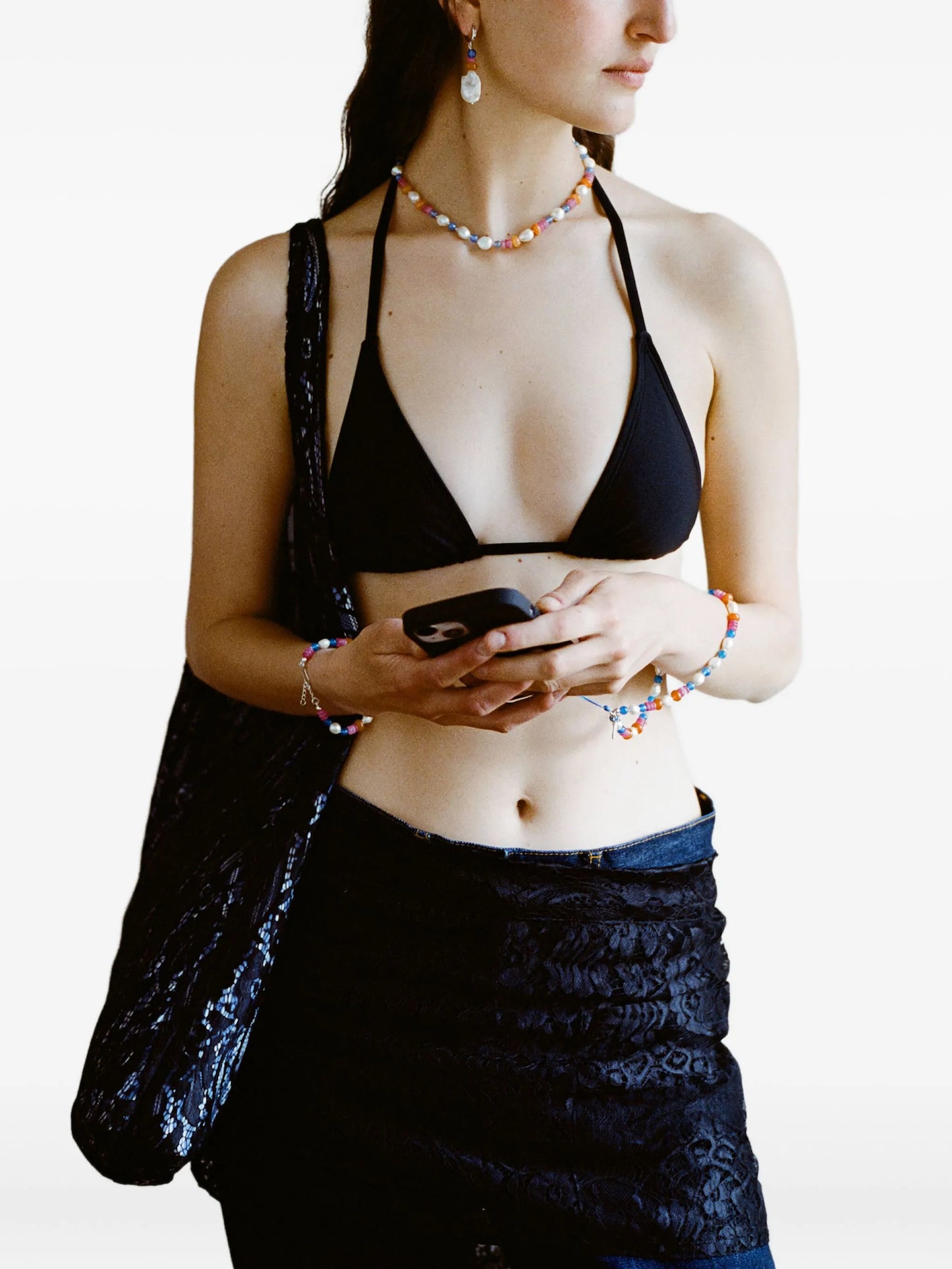 pearl-embellished necklace