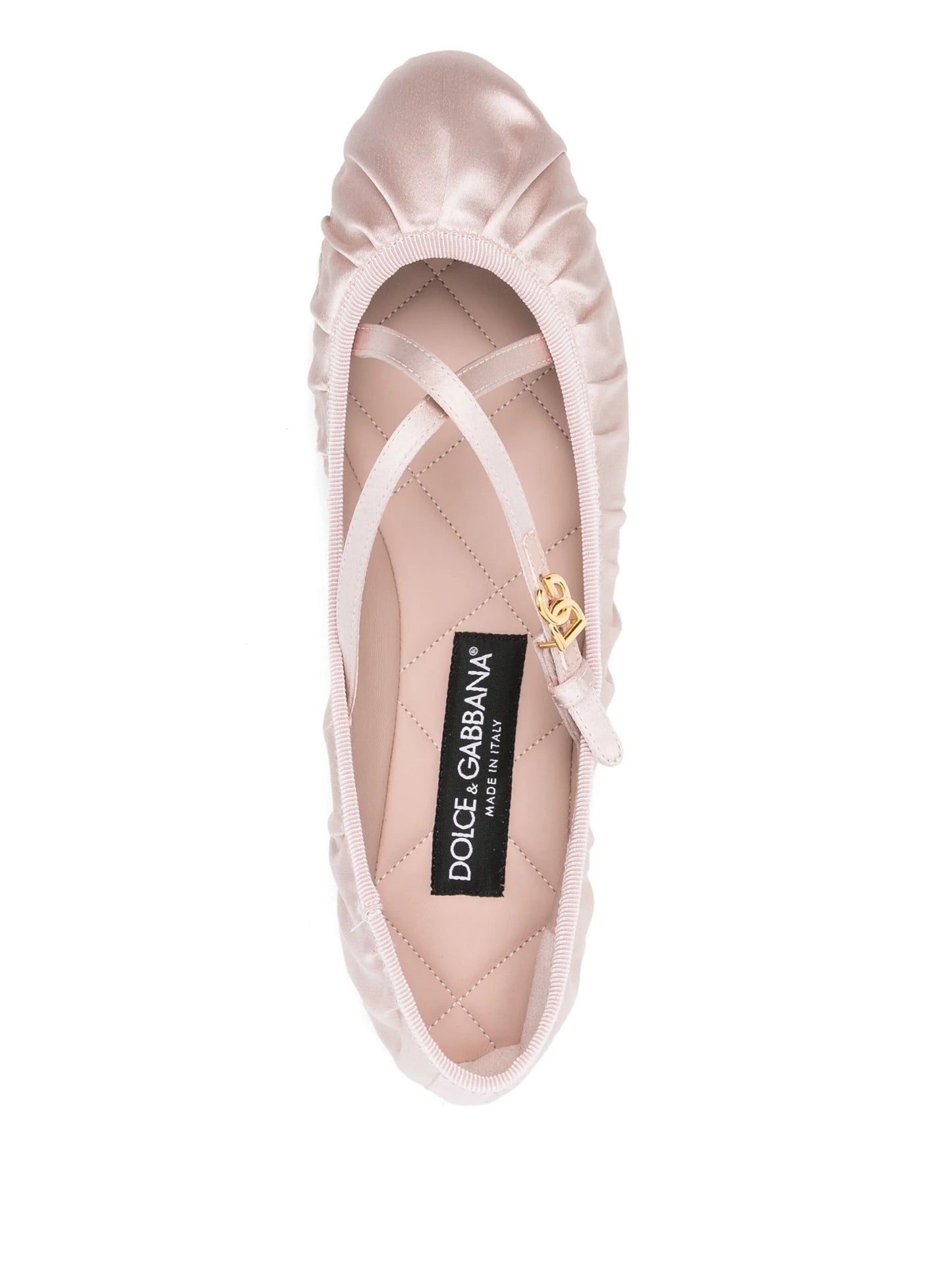 logo-buckle ballet flats