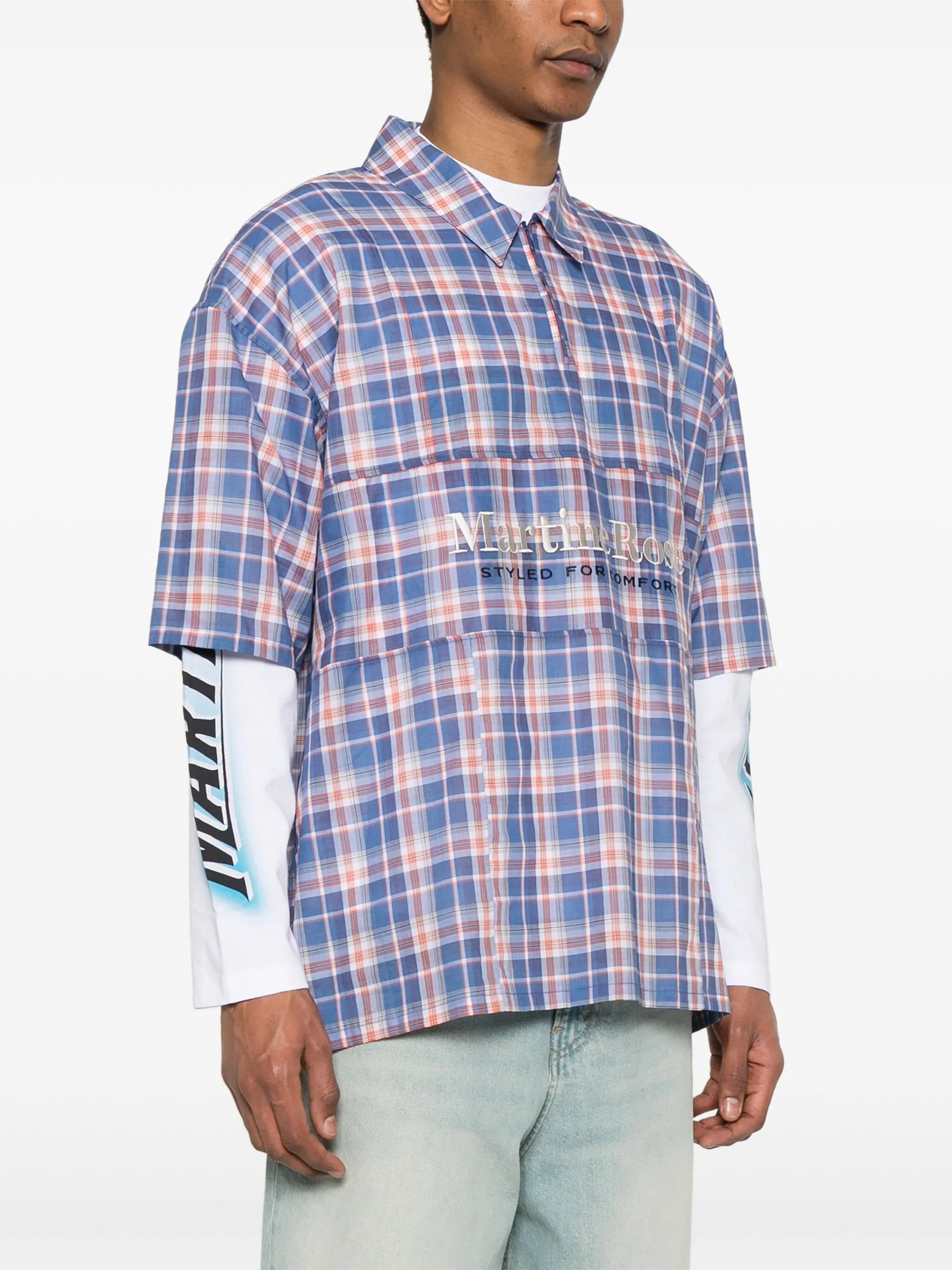 cotton checked polo shirt