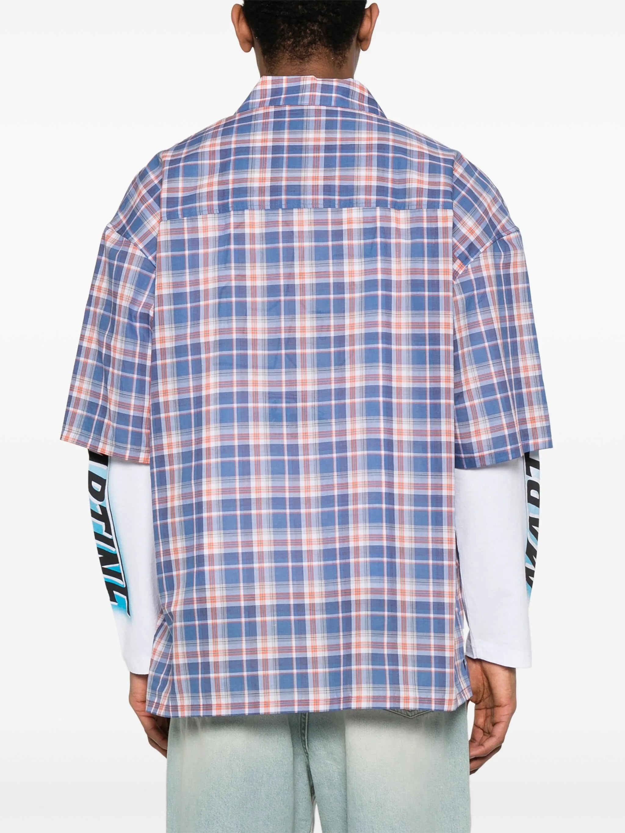 cotton checked polo shirt