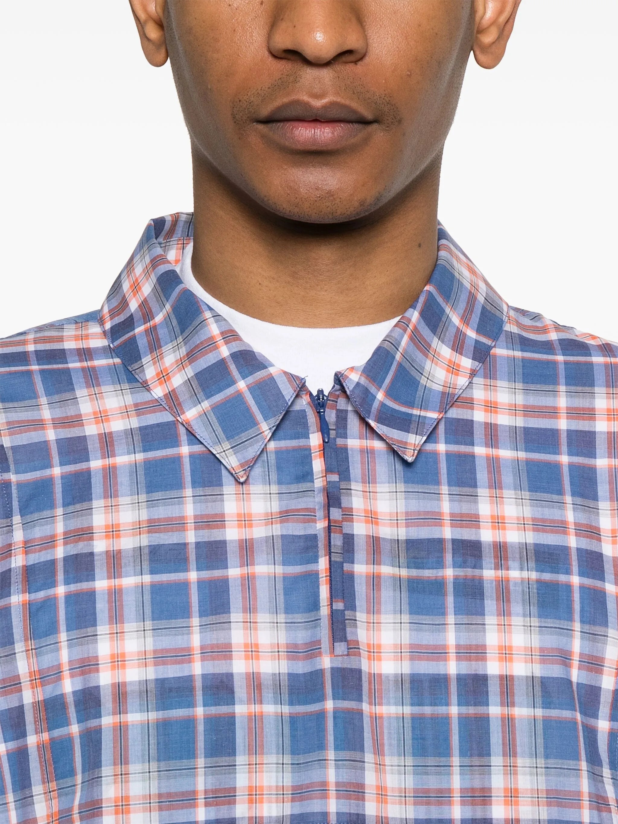 cotton checked polo shirt