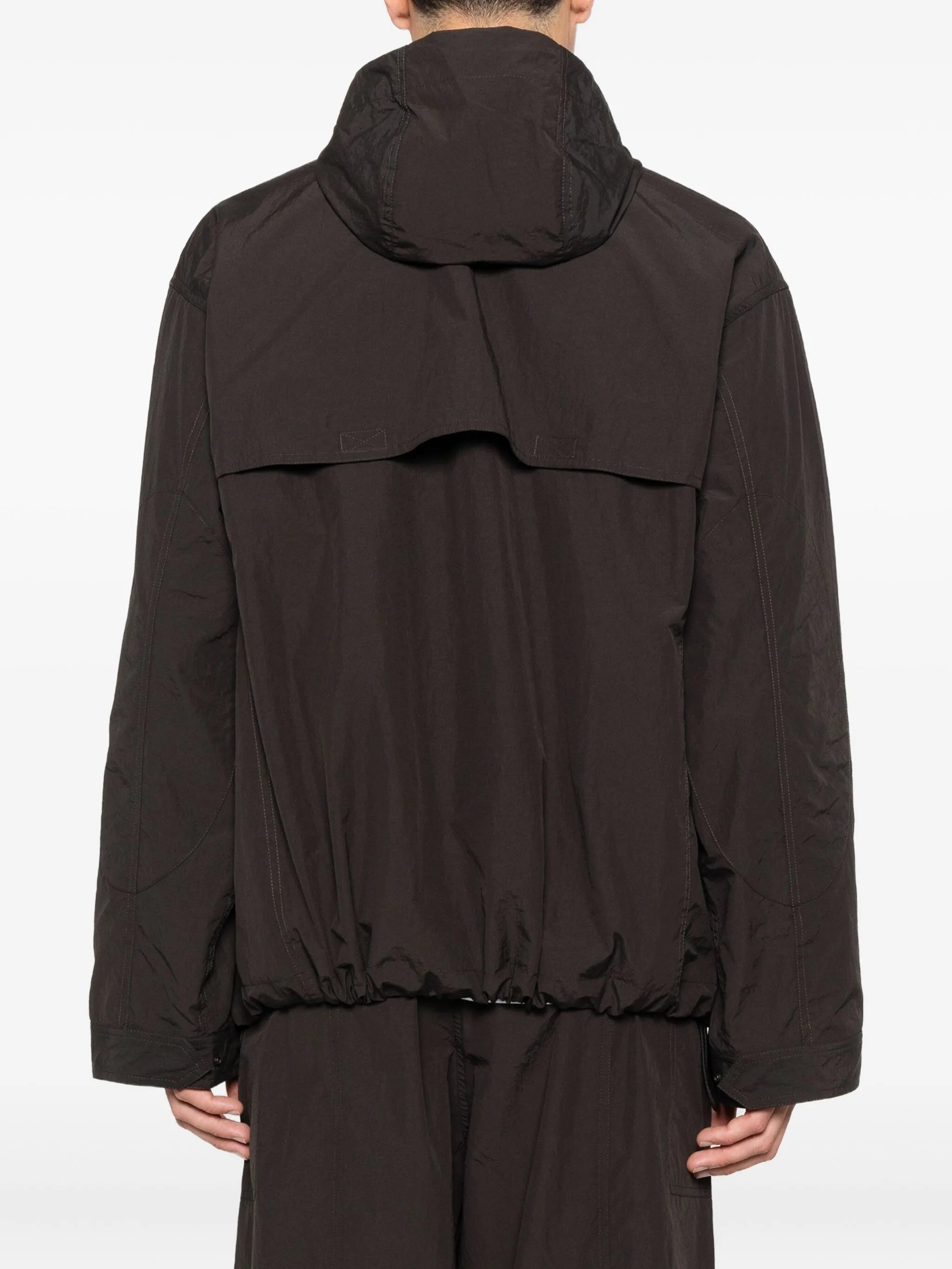 hooded windbreaker jacket