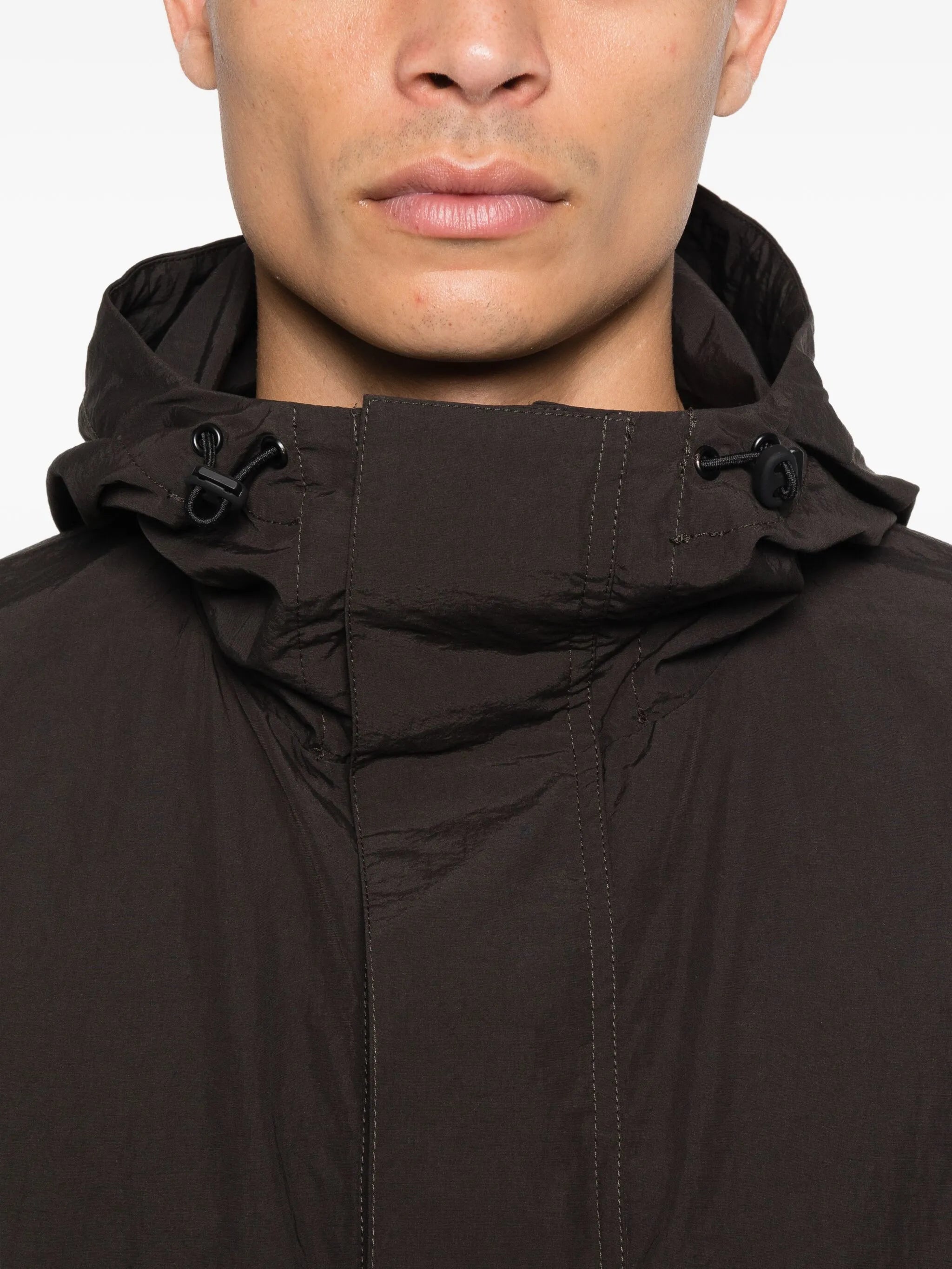 hooded windbreaker jacket