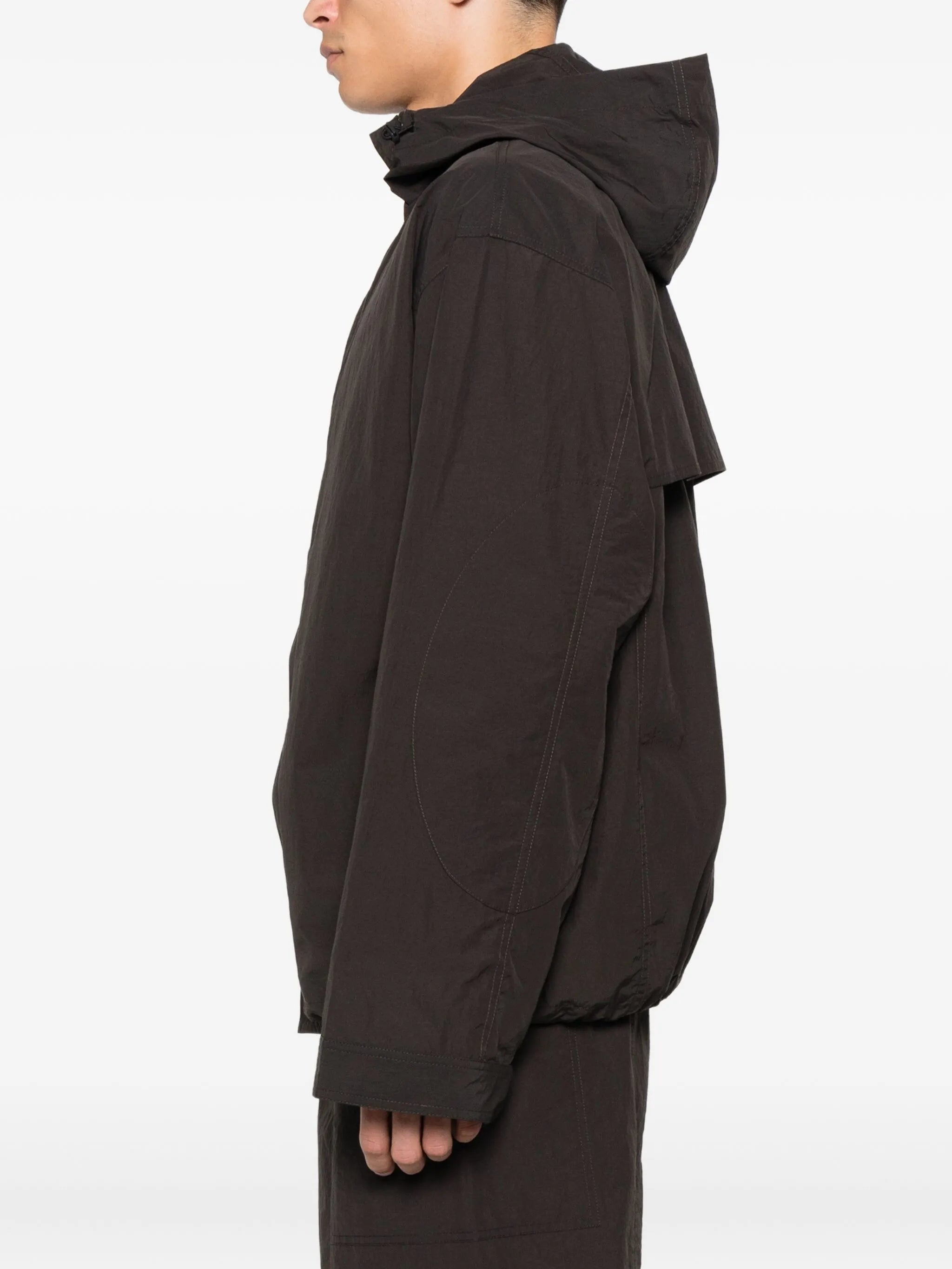 hooded windbreaker jacket