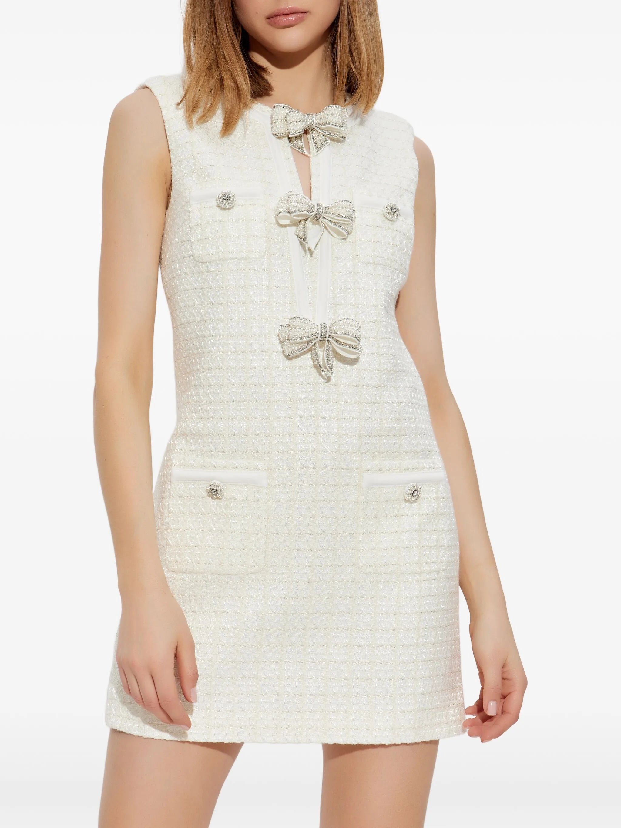 bouclé mini dress