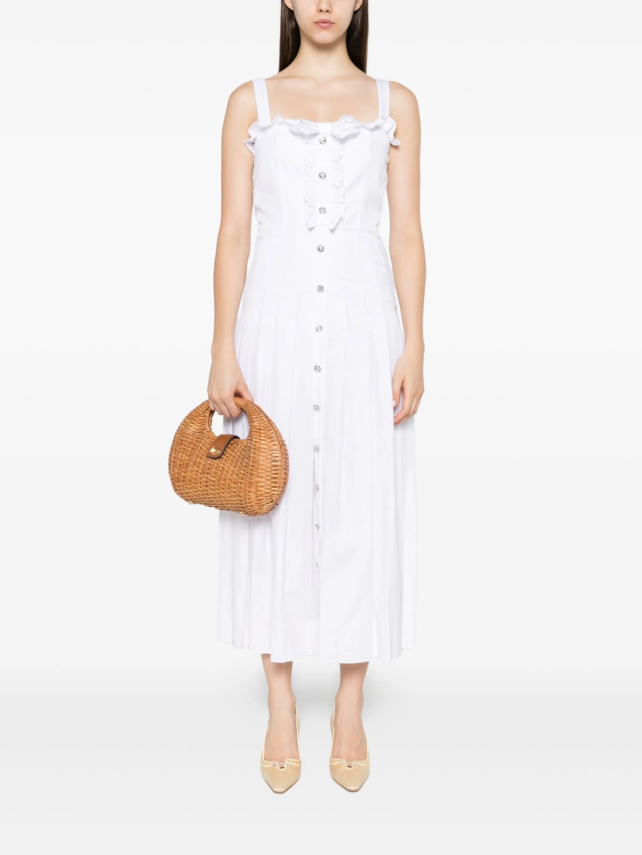 buttoned midi dress