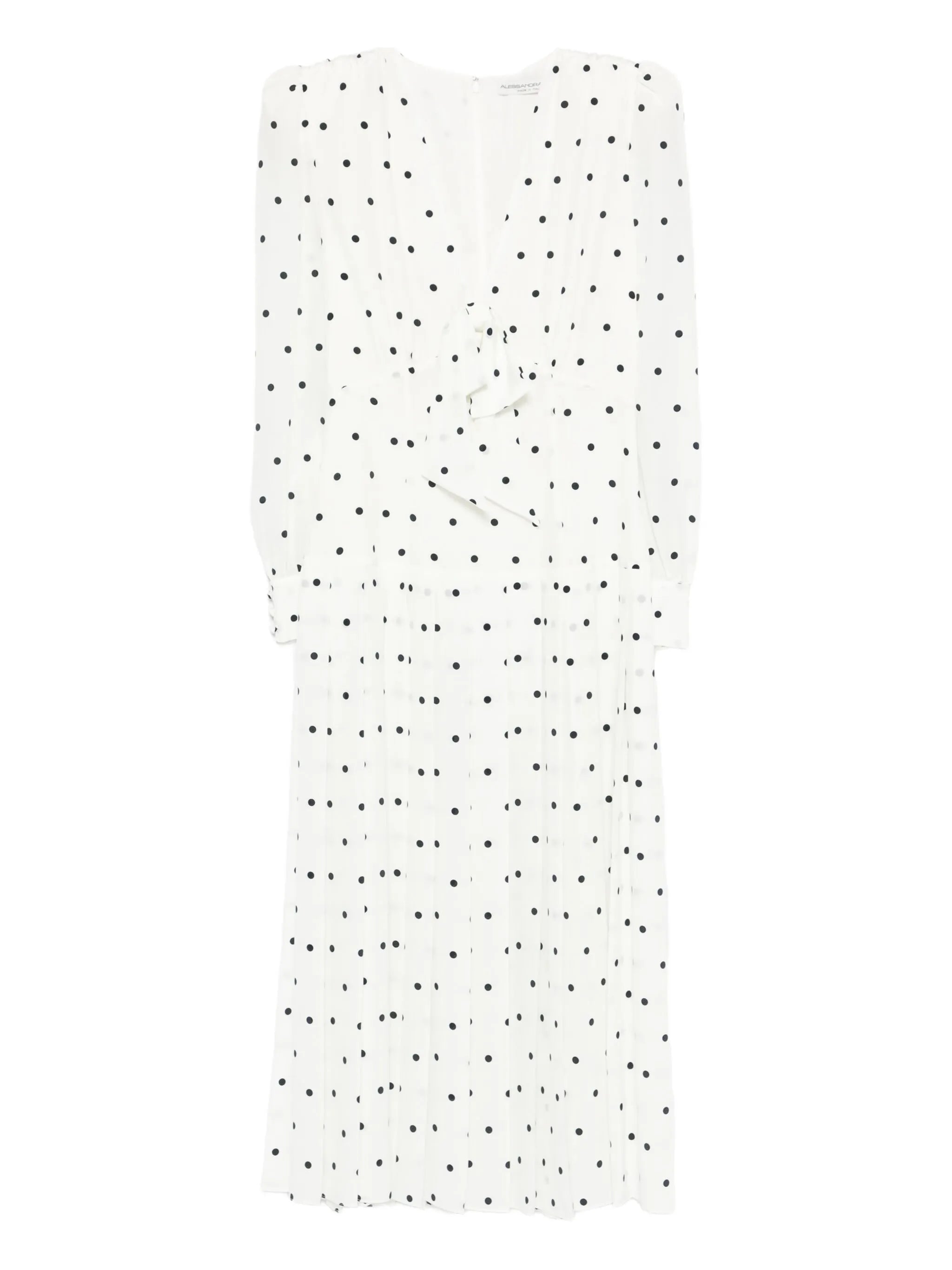 polka-dot midi dress