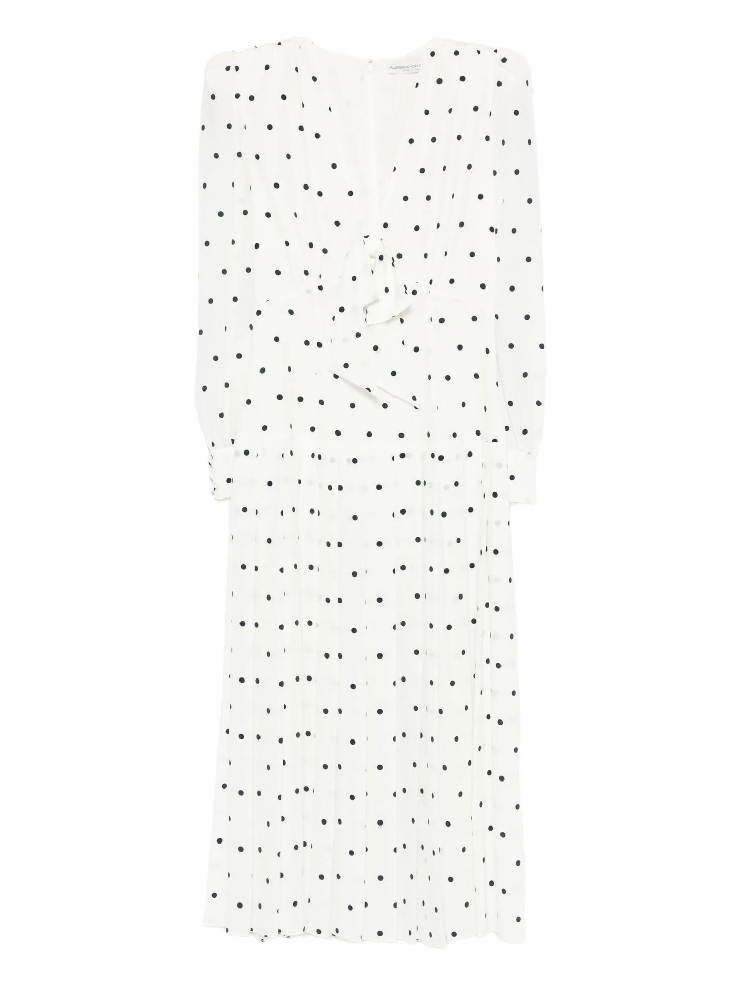 polka-dot midi dress