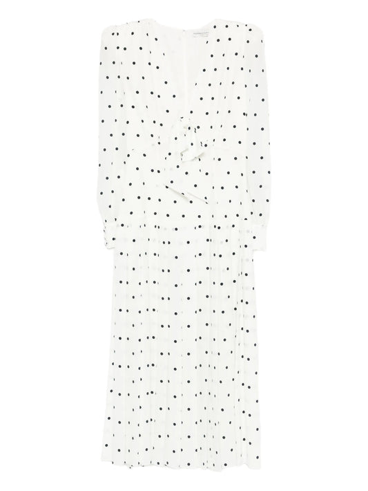 polka-dot midi dress