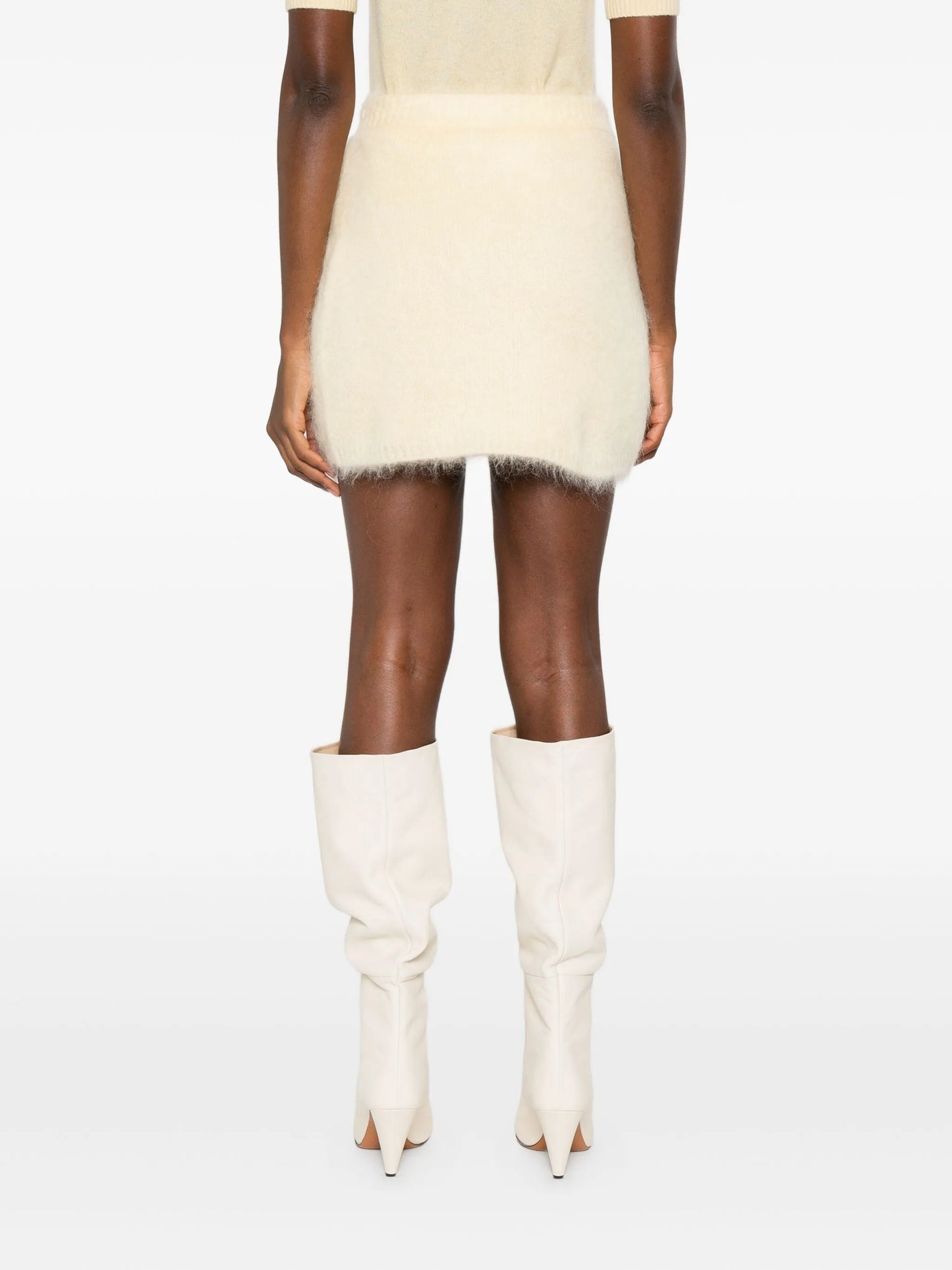 embellished wrap mini skirt