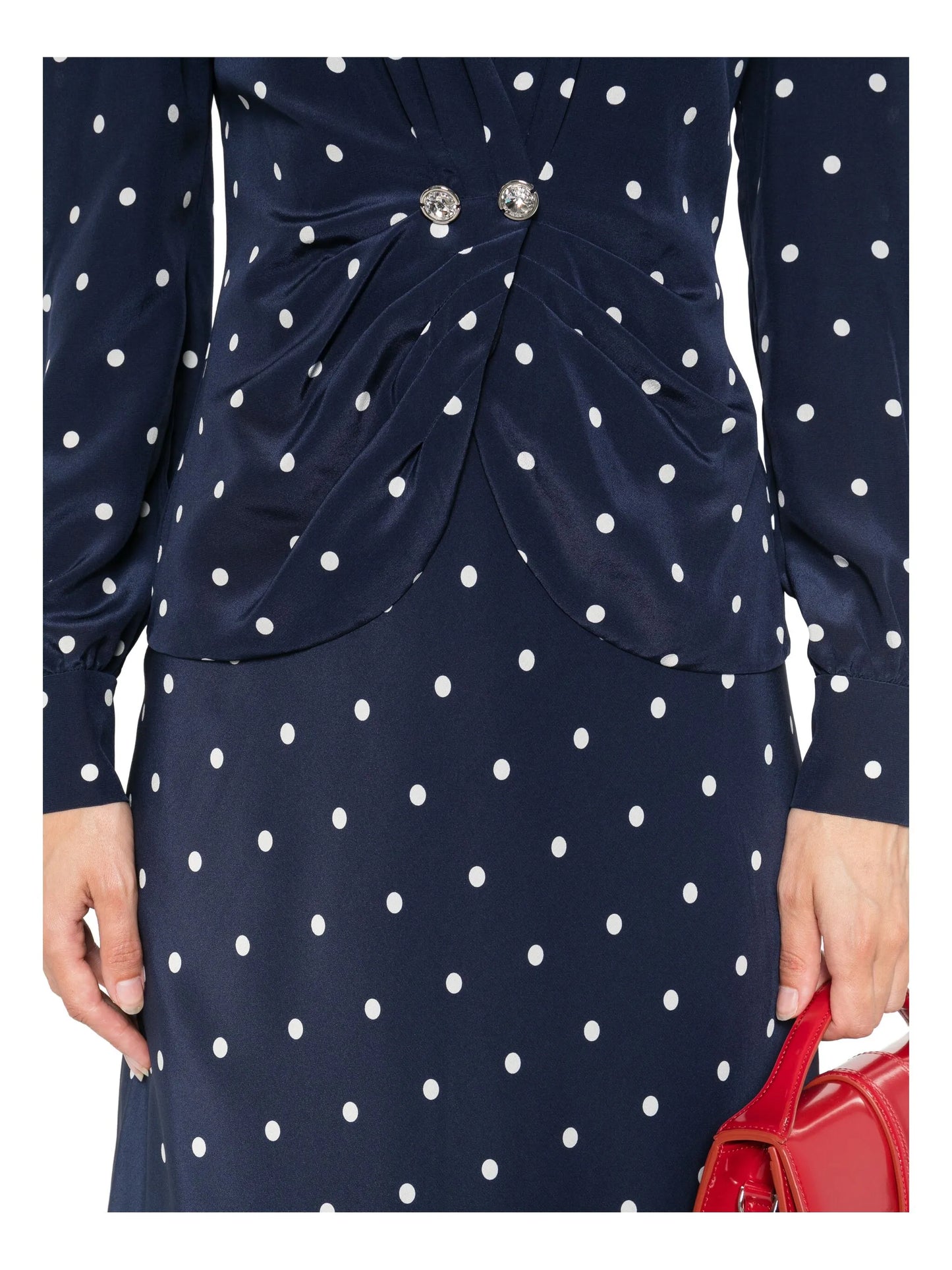 polka dot-print midi dress