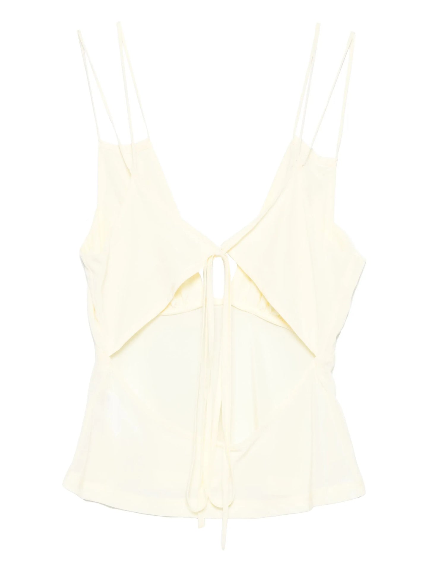 Bernie tie-front ruffled camisole