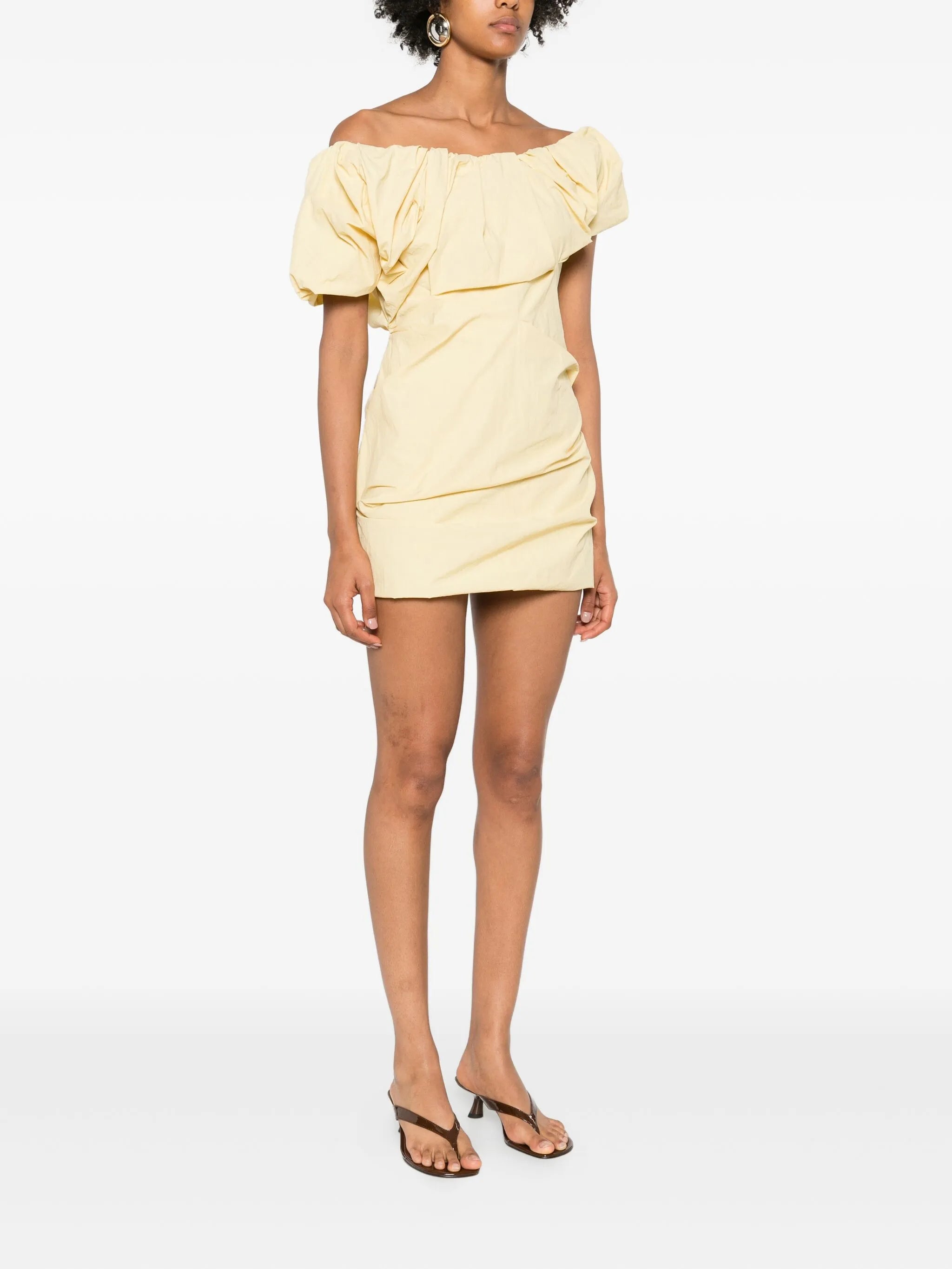 Rio puff-sleeve mini dress