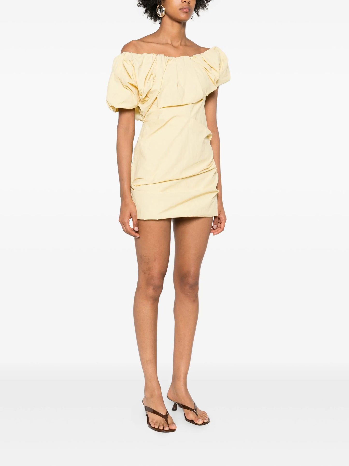 Rio puff-sleeve mini dress