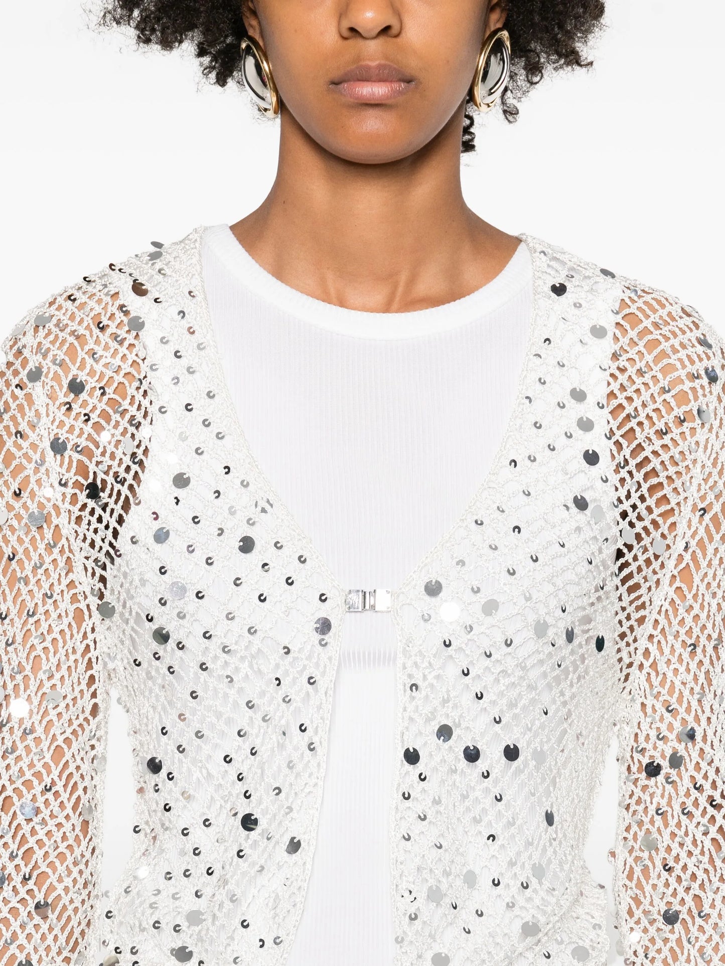 Vera sequin-embellished top