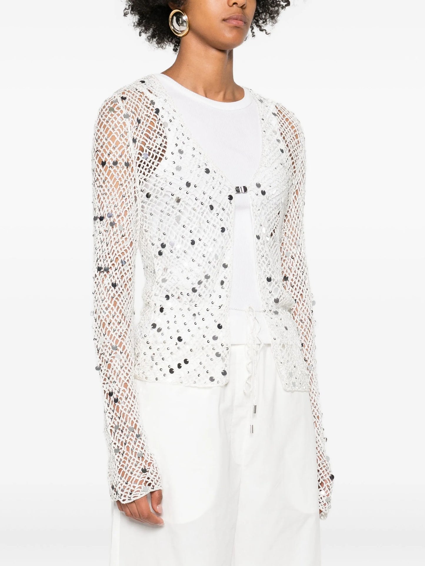Vera sequin-embellished top