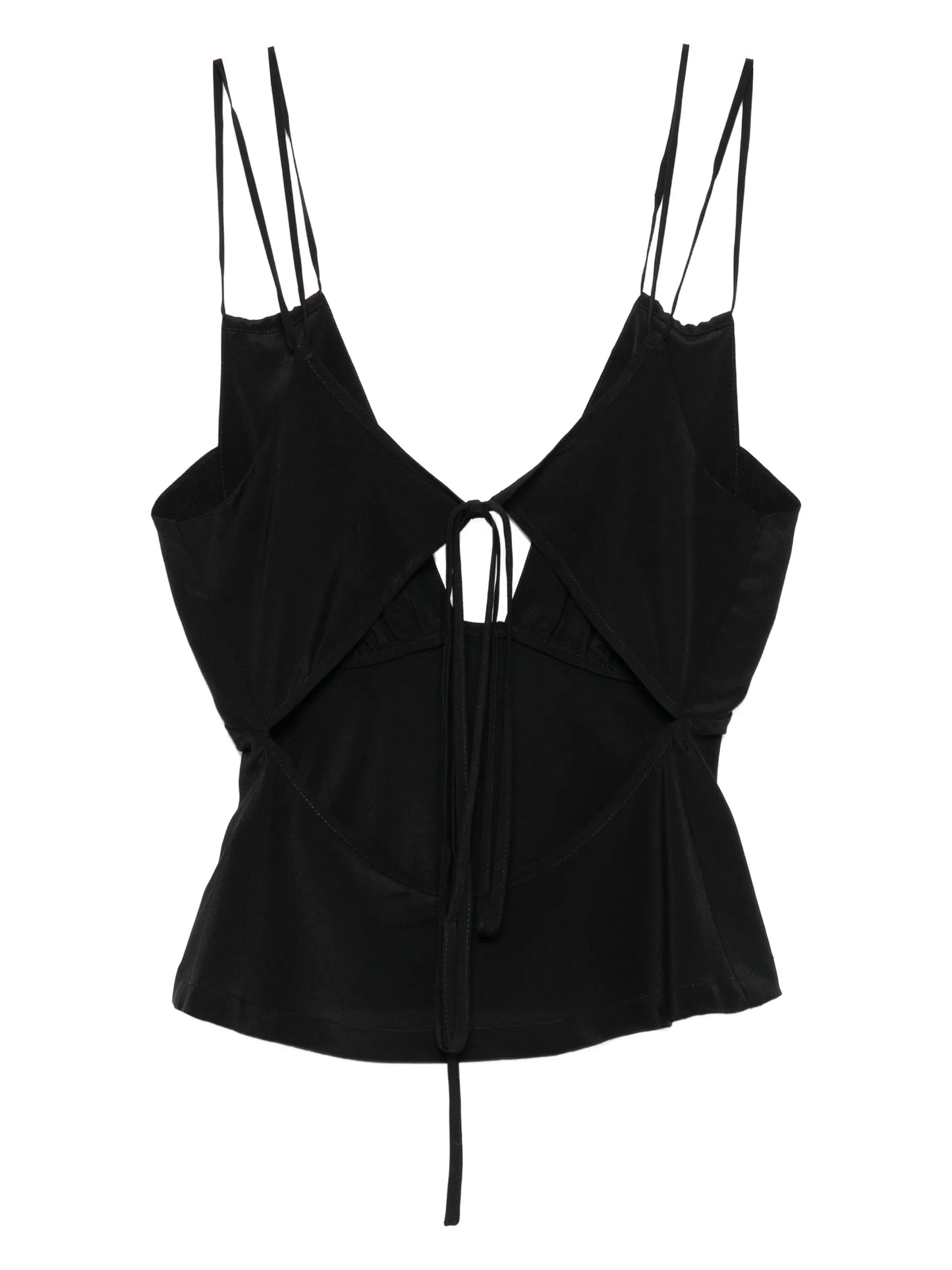 Bernie tie-front silk camisole