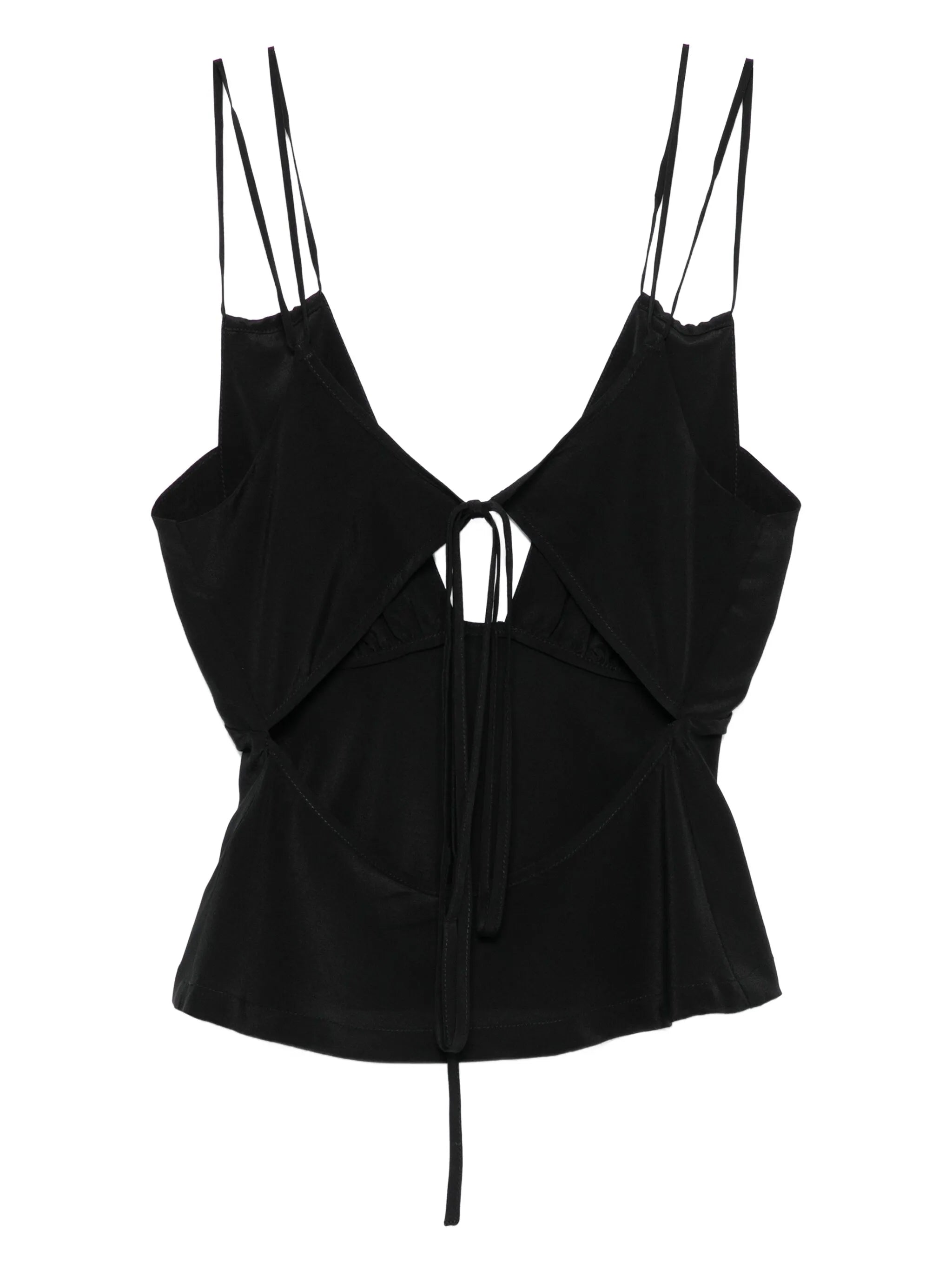 Bernie tie-front silk camisole
