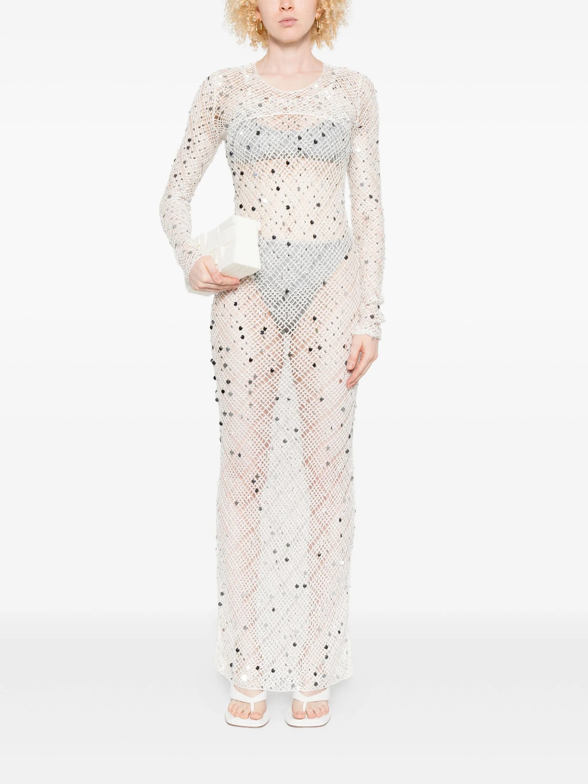 sequin-embellished maxi dress