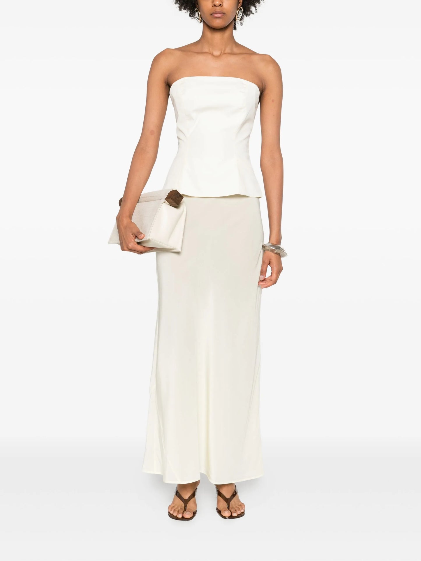 bias-cut half-slip skirt