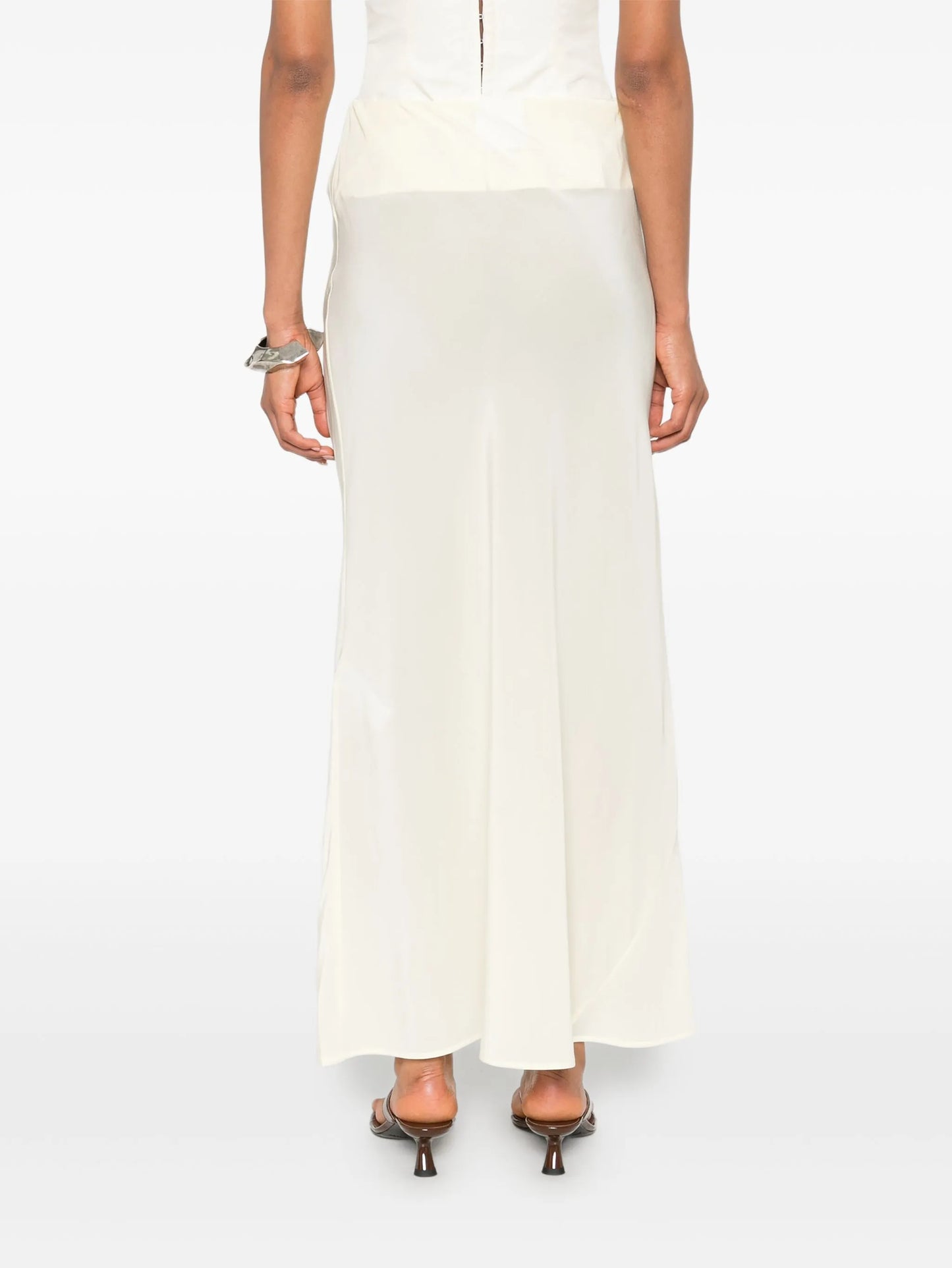 bias-cut half-slip skirt