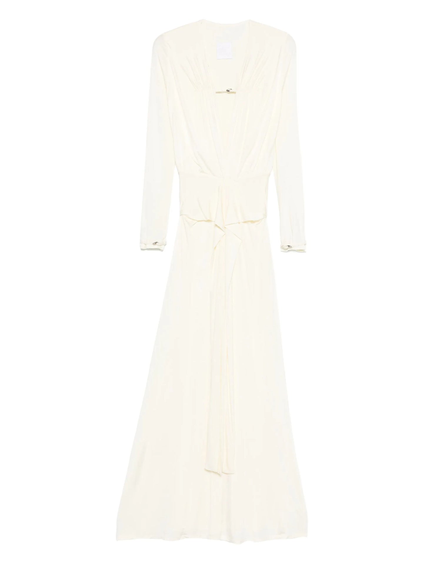 Filomena long-sleeve wrap dress