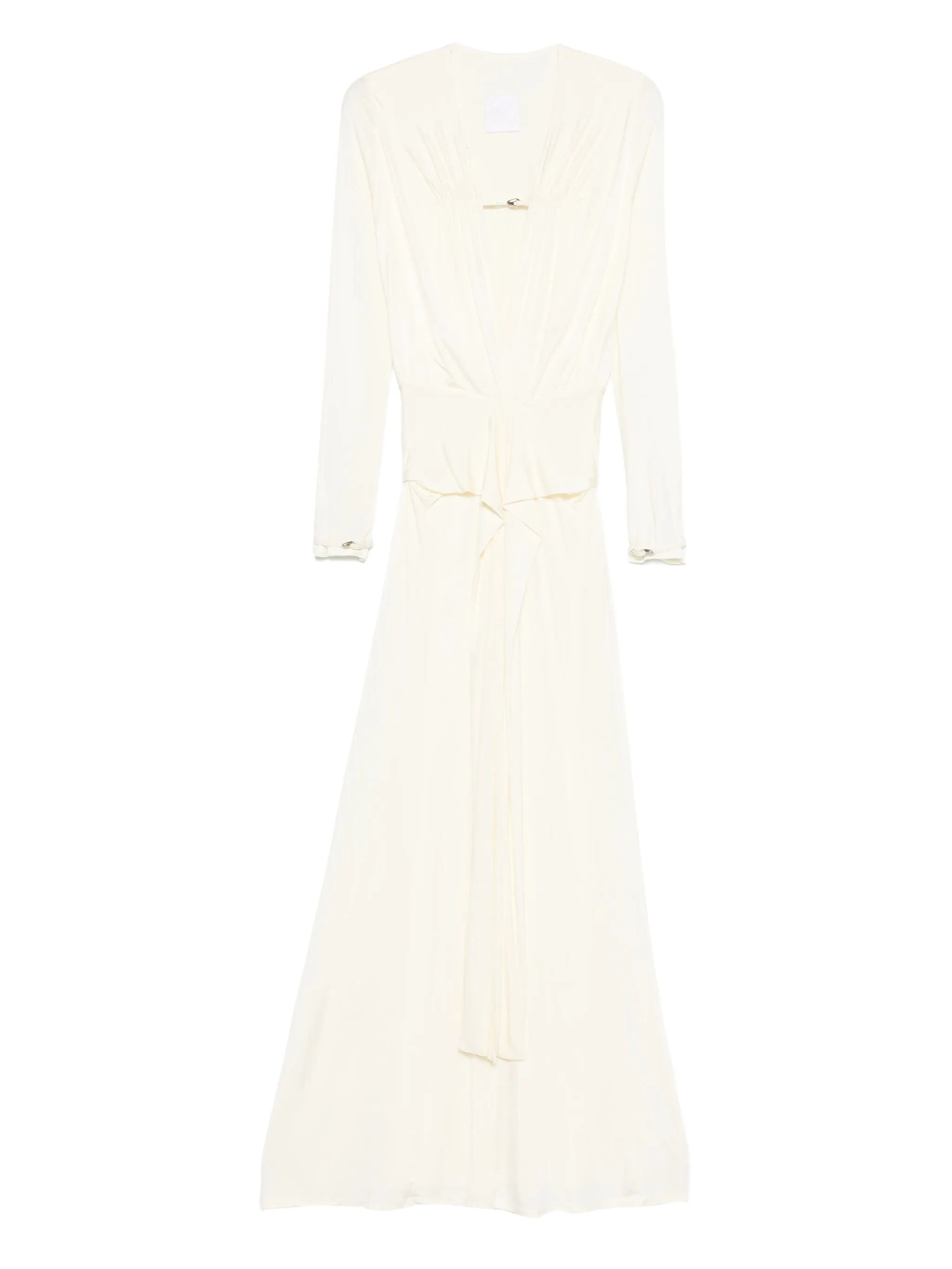 Filomena long-sleeve wrap dress