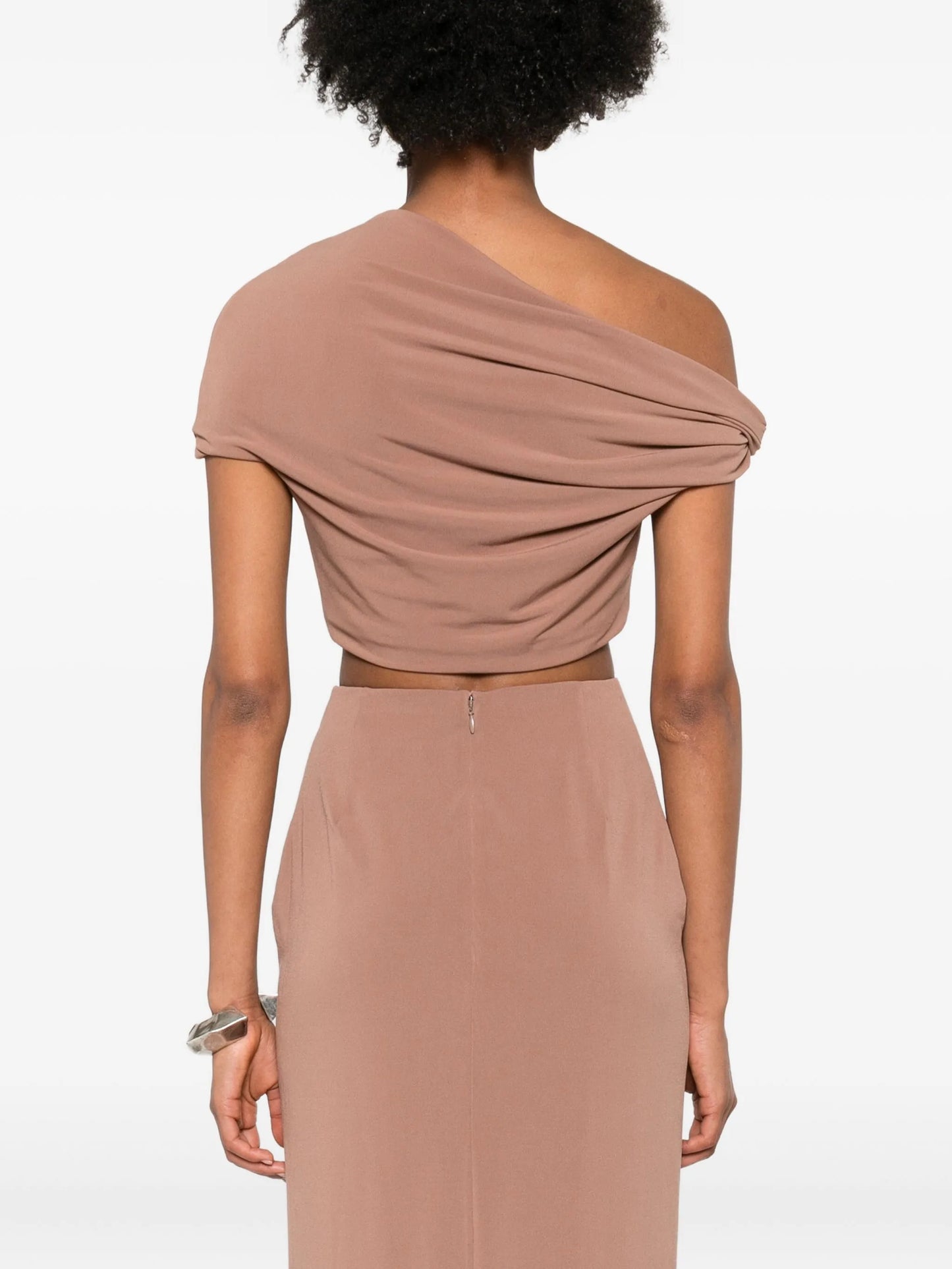 Ida draped short-sleeve top