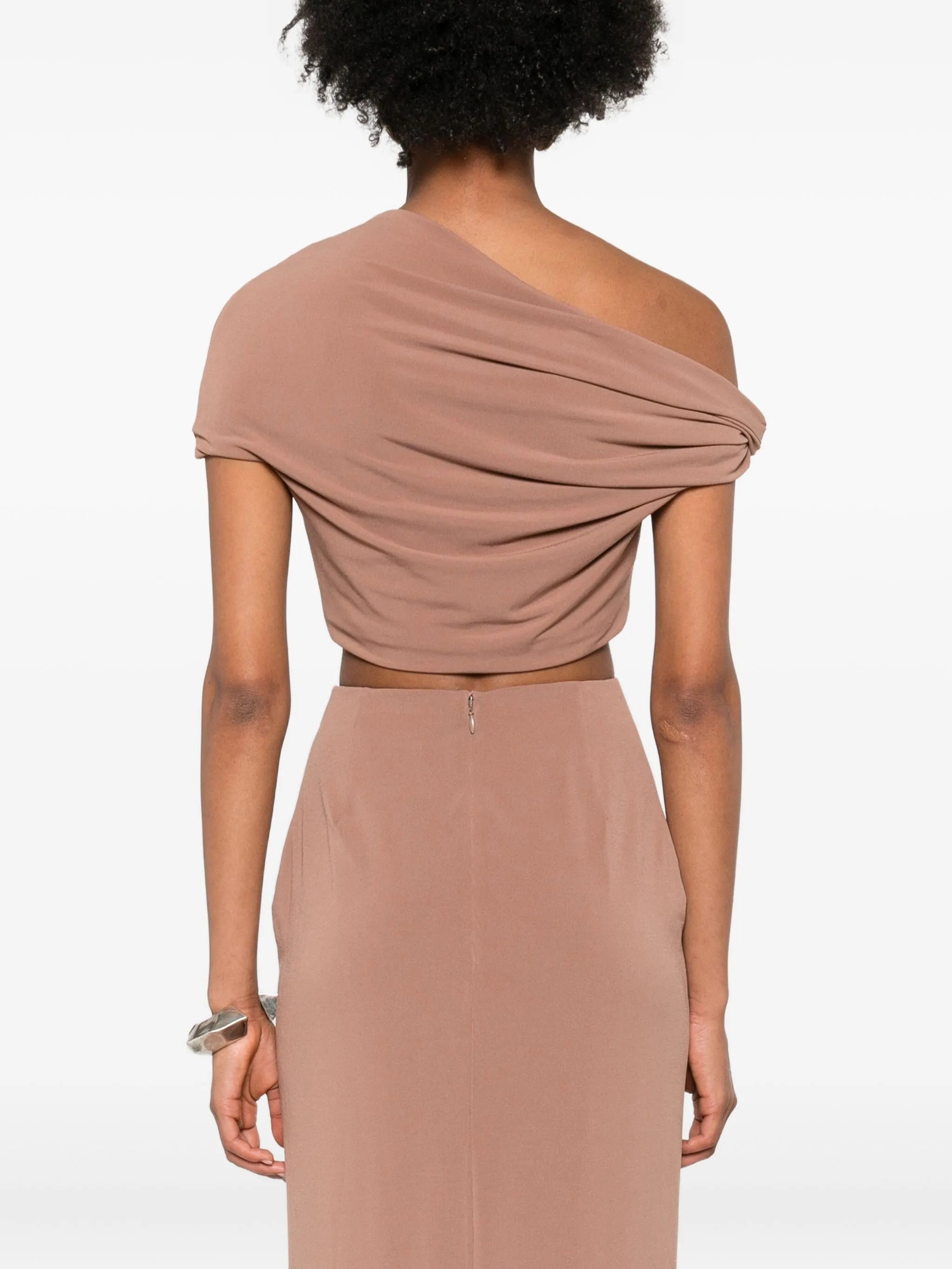 Ida draped short-sleeve top