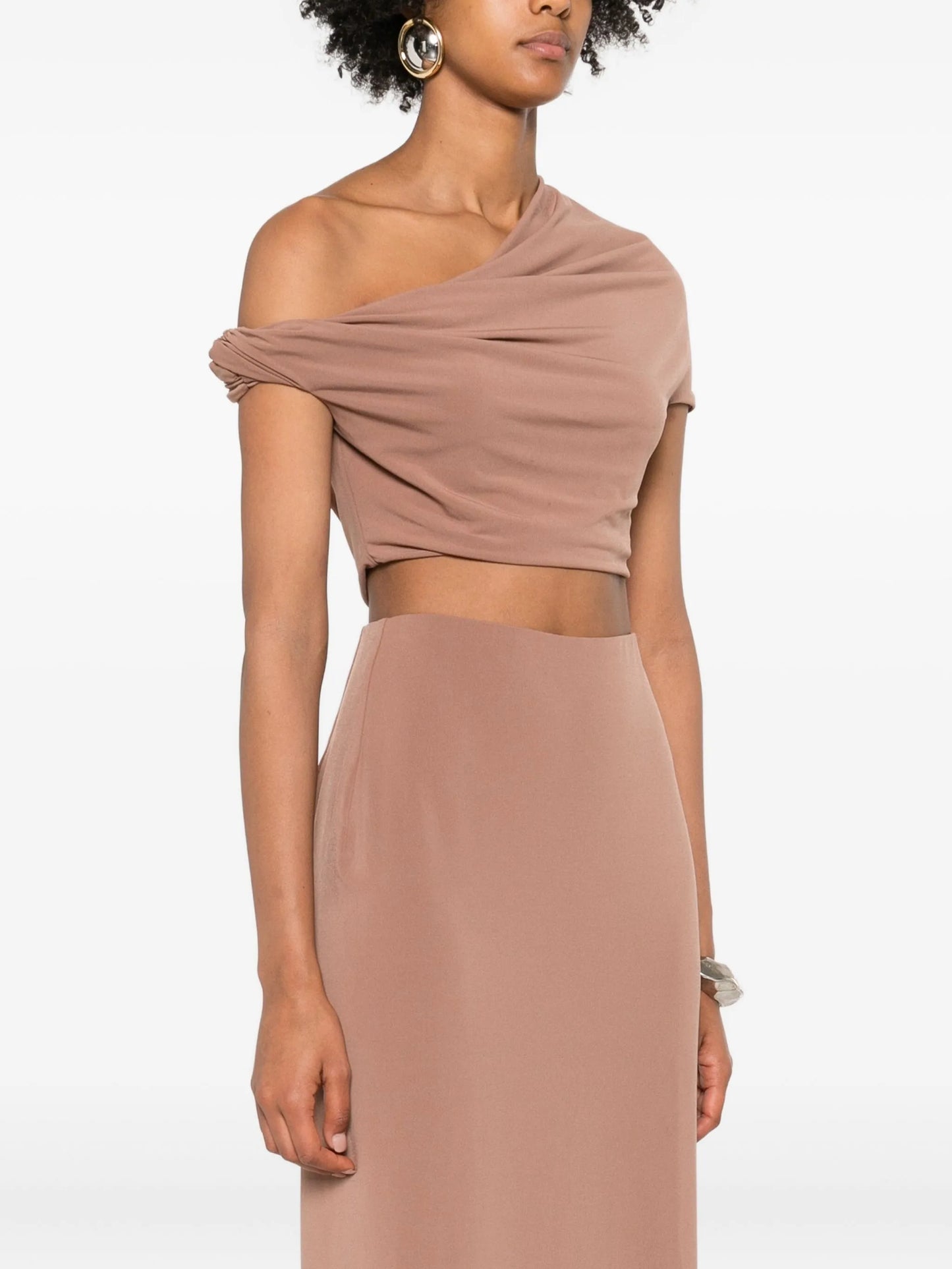 Ida draped short-sleeve top
