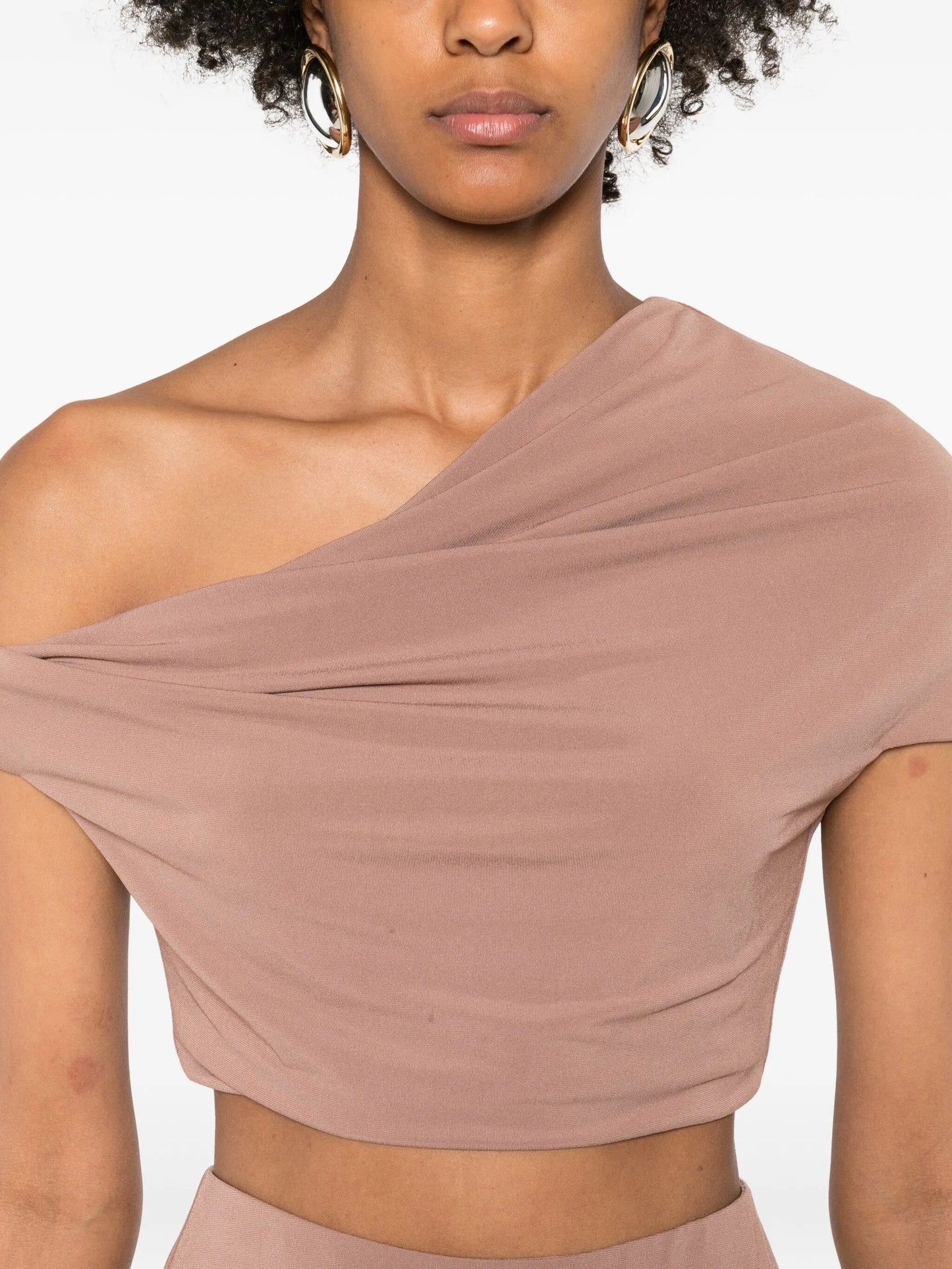 Ida draped short-sleeve top