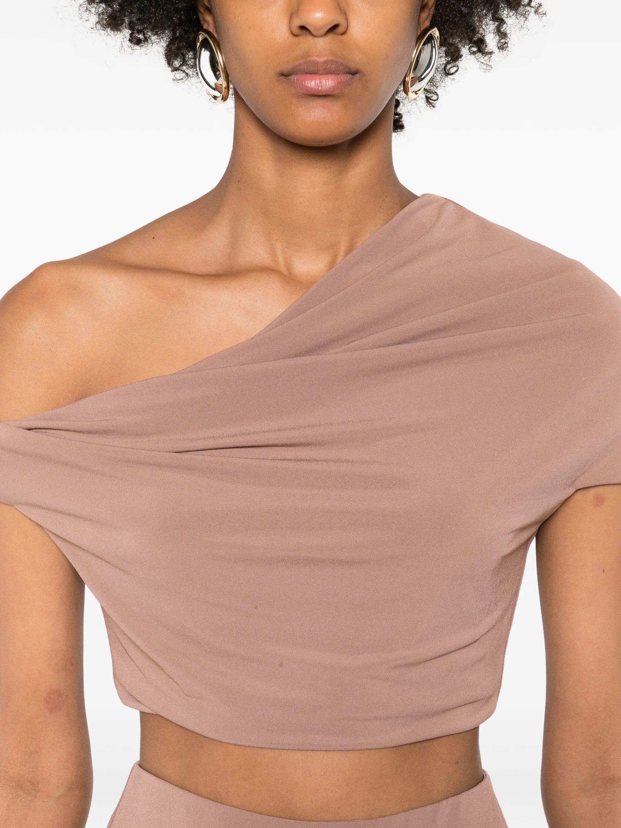 Ida draped short-sleeve top