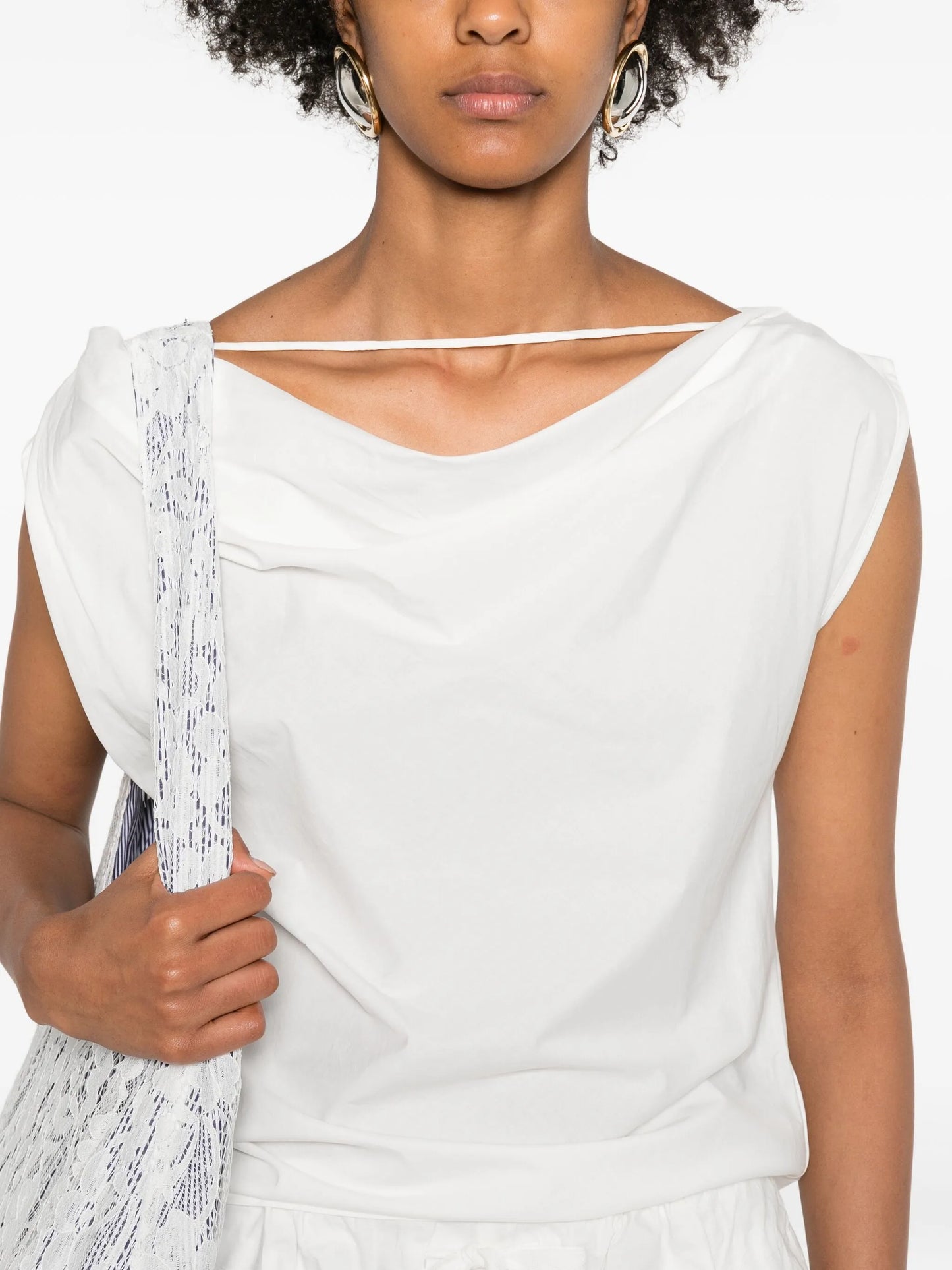 Christophe halterneck draped top