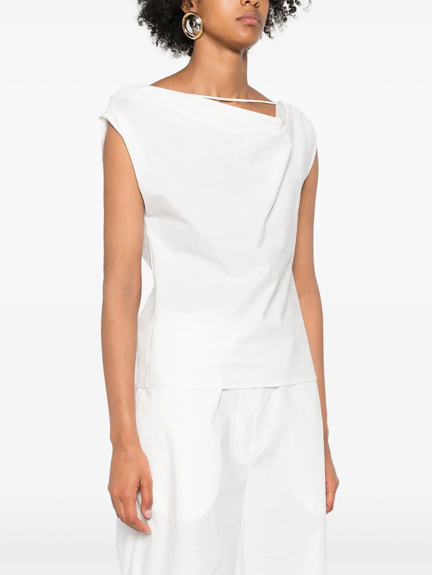 Christophe halterneck draped top
