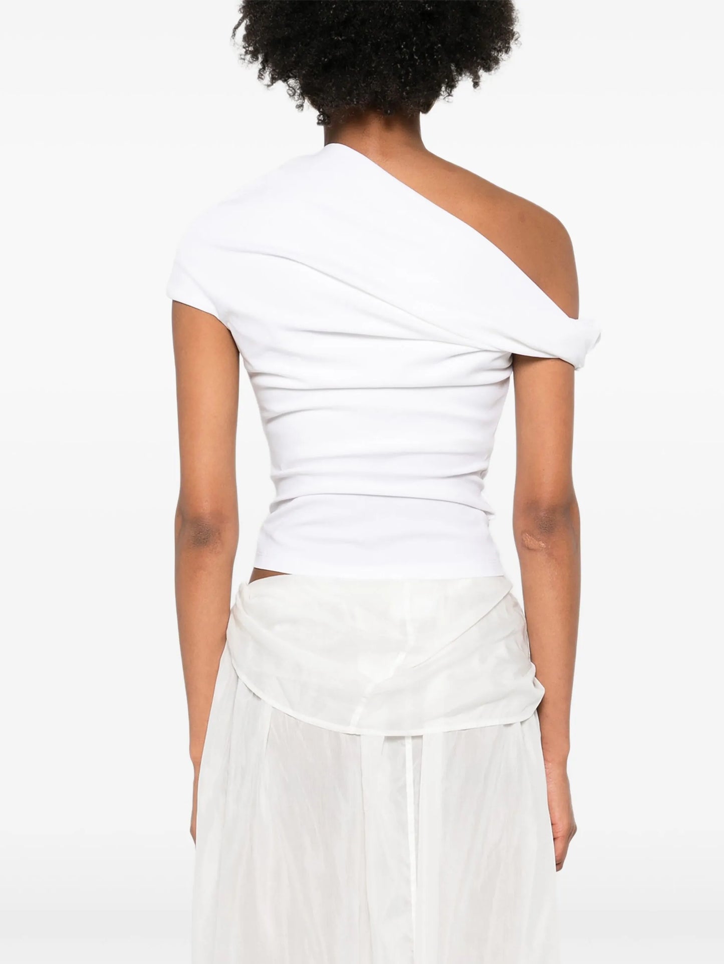 Ida one-shoulder draped top